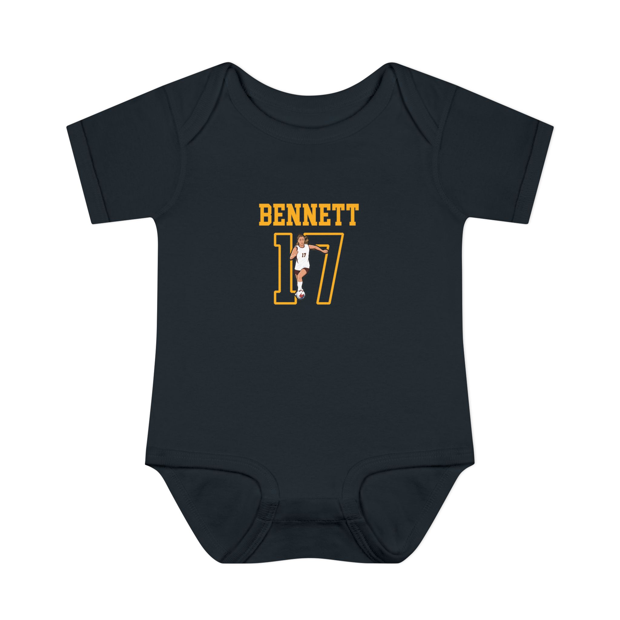 Baby Onesie — character_shirsey in Black