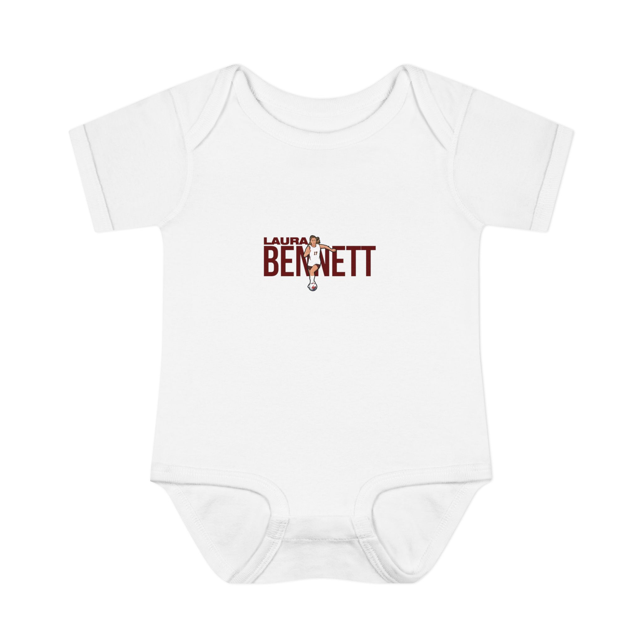 Baby Onesie — character_player_name in White