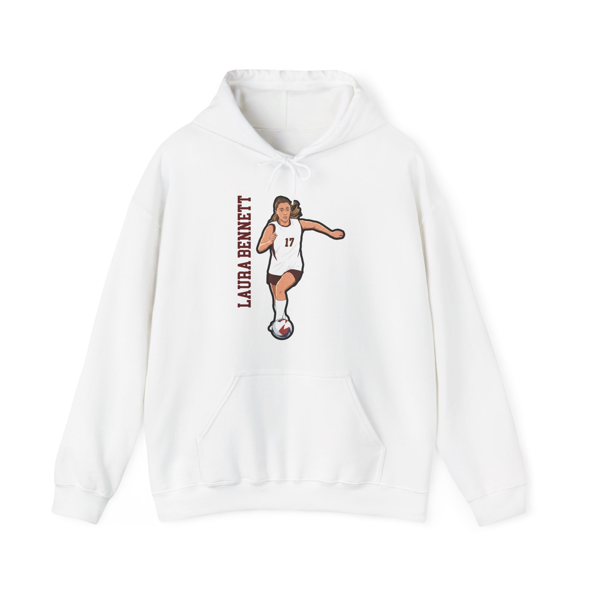 Hoodie — character_name_vertical in White