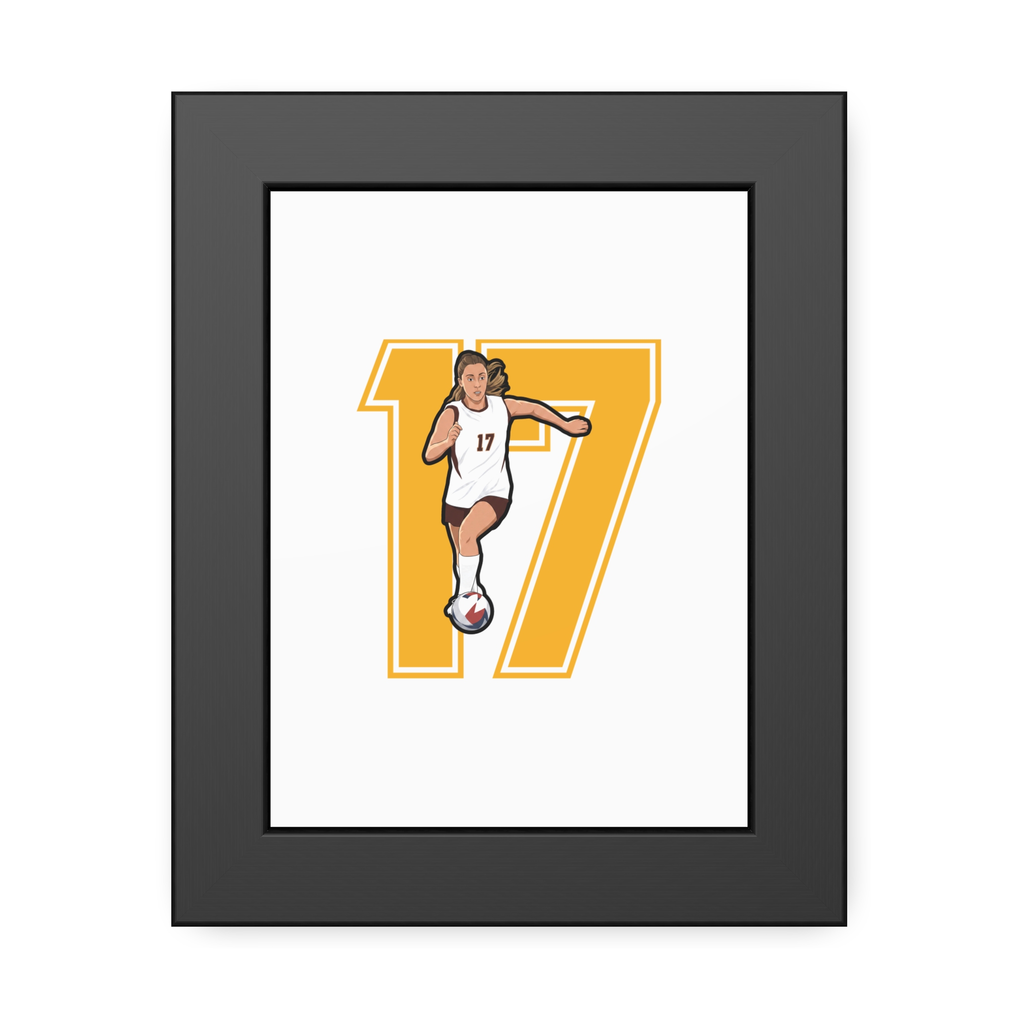 Framed Poster — character_number in Black