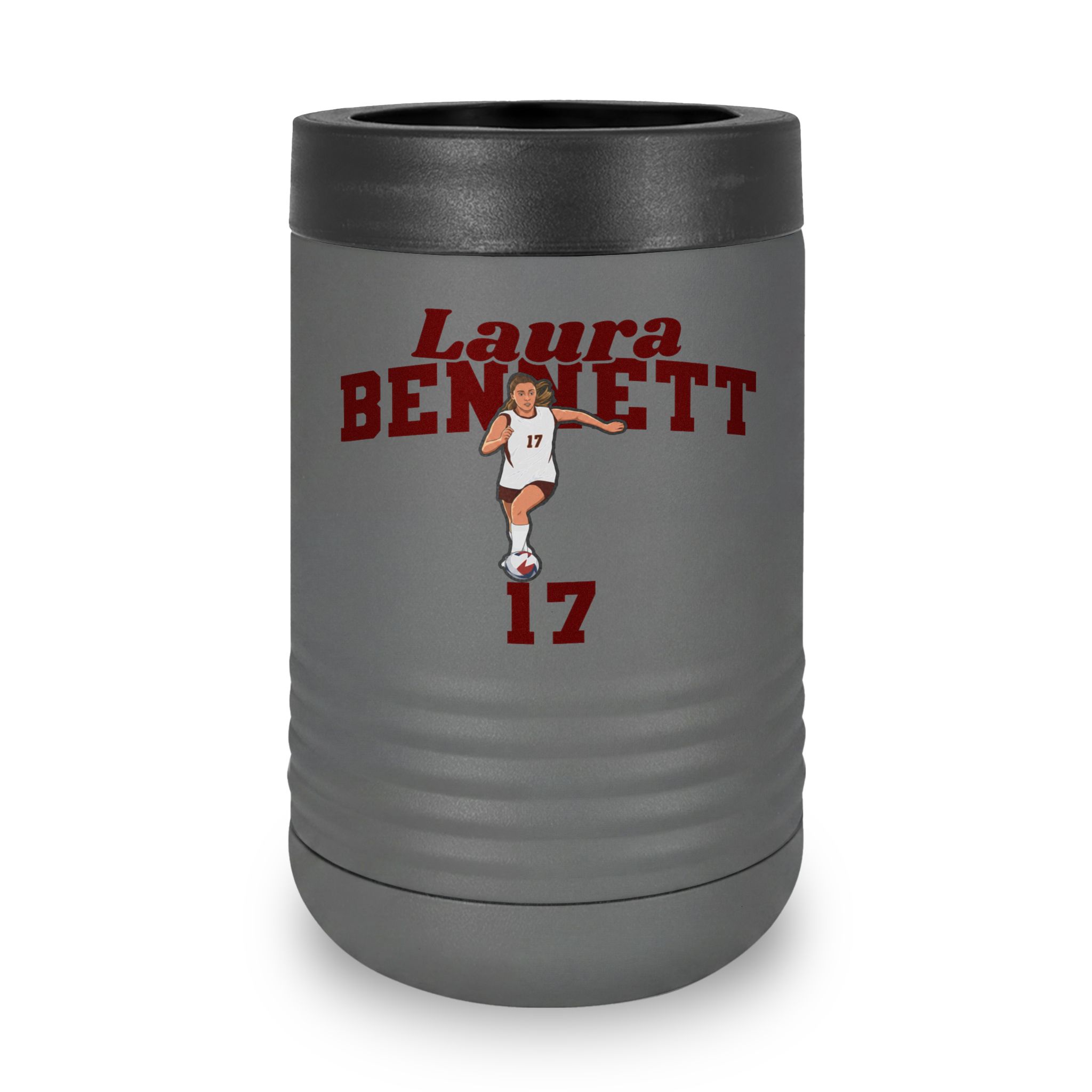 Stainless Can Cooler — character_signature_arch in Grey