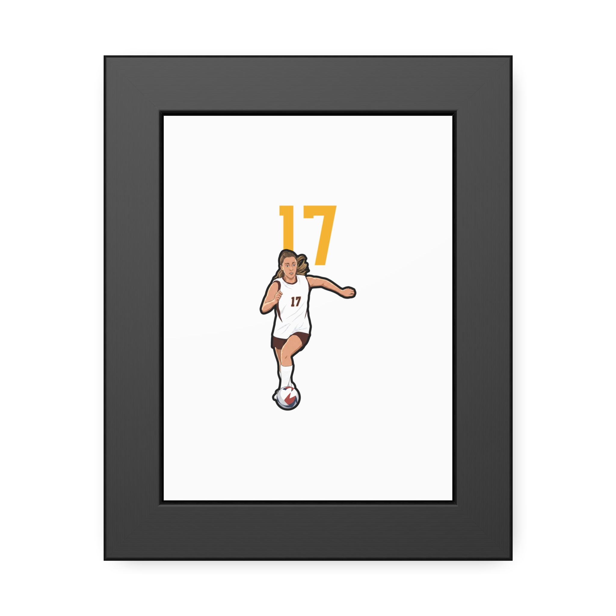 Framed Poster — character_number_top in Black