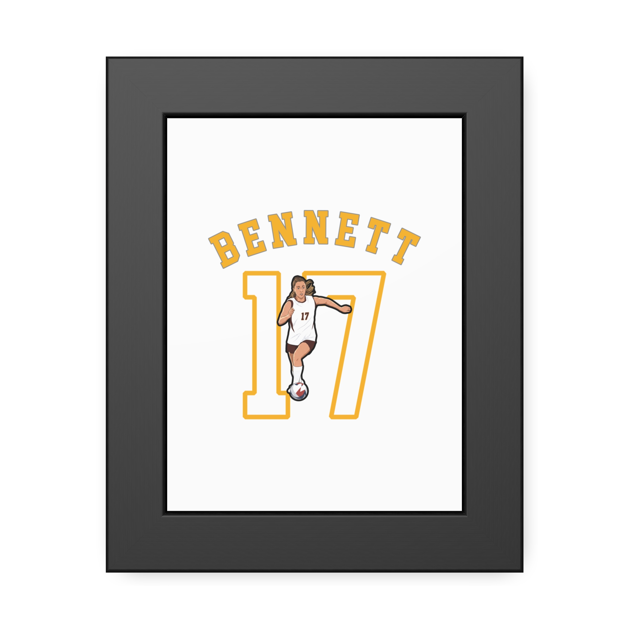 Framed Poster — character_shirsey_arch in Black