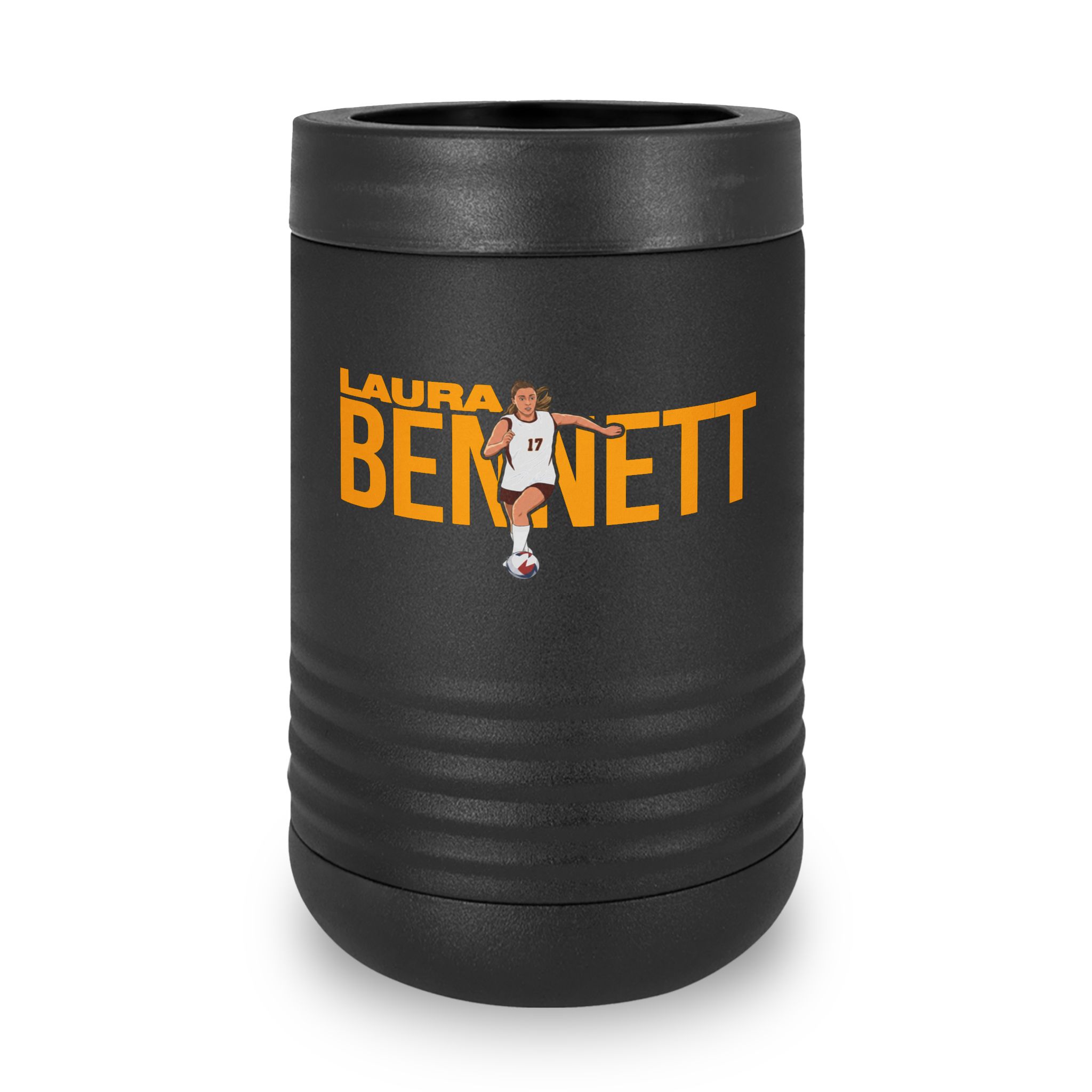 Stainless Can Cooler — character_player_name in Black