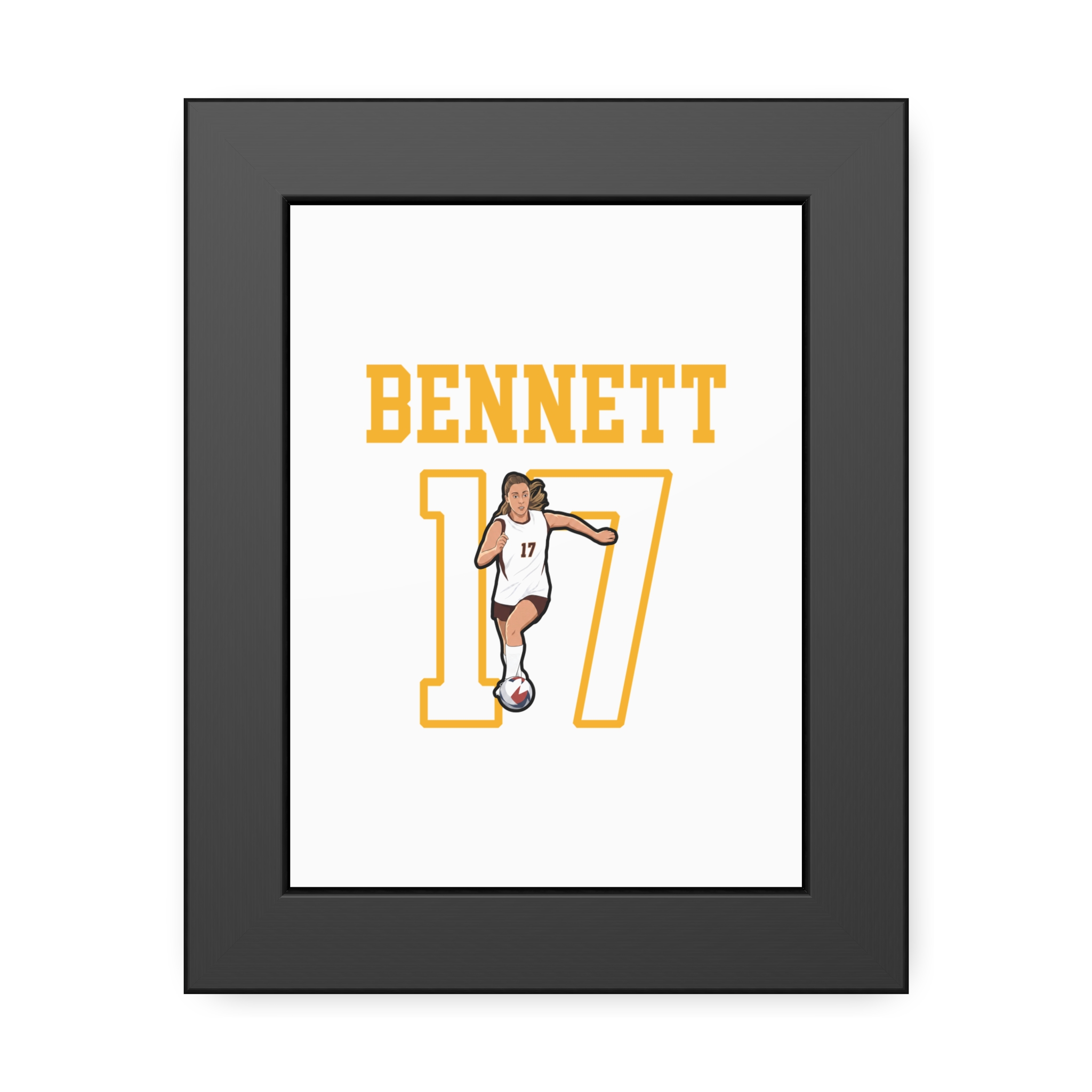 Framed Poster — character_shirsey in Black