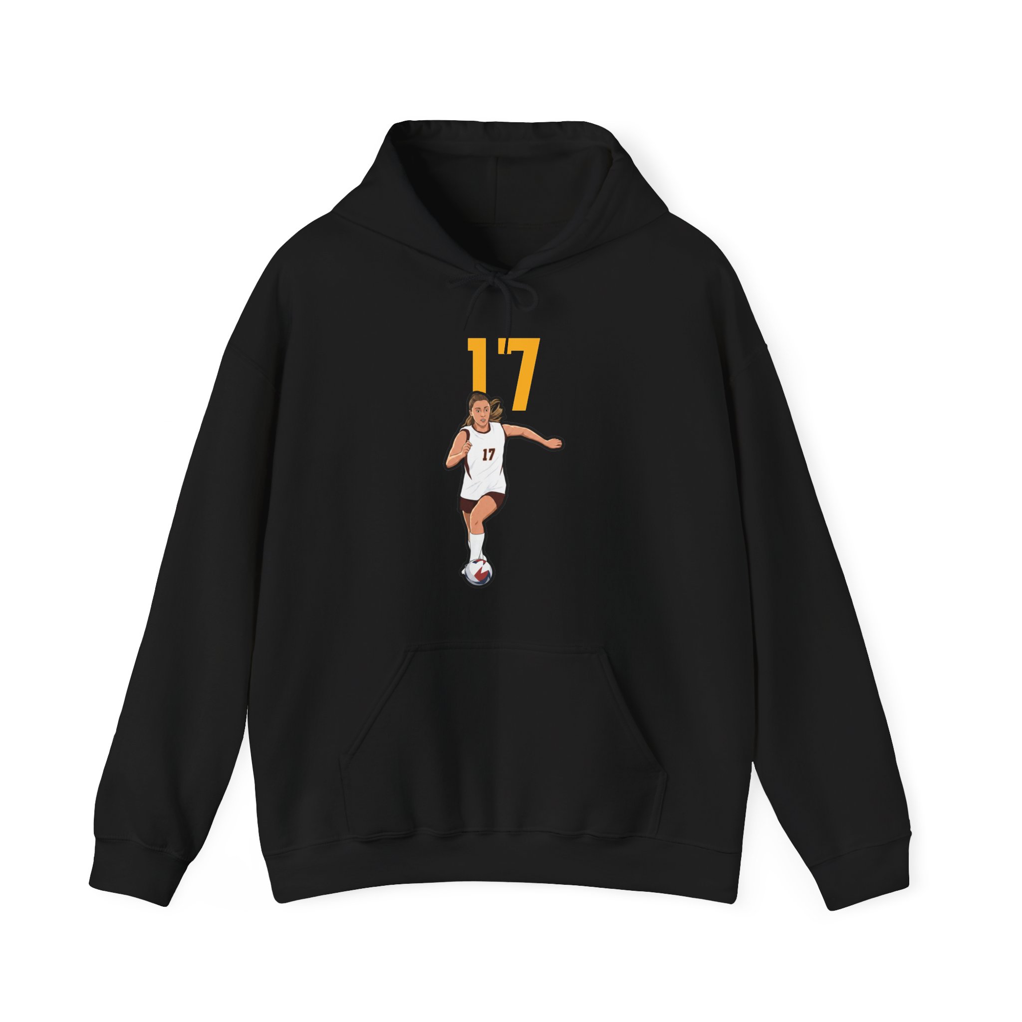 Hoodie — character_number_top in Black