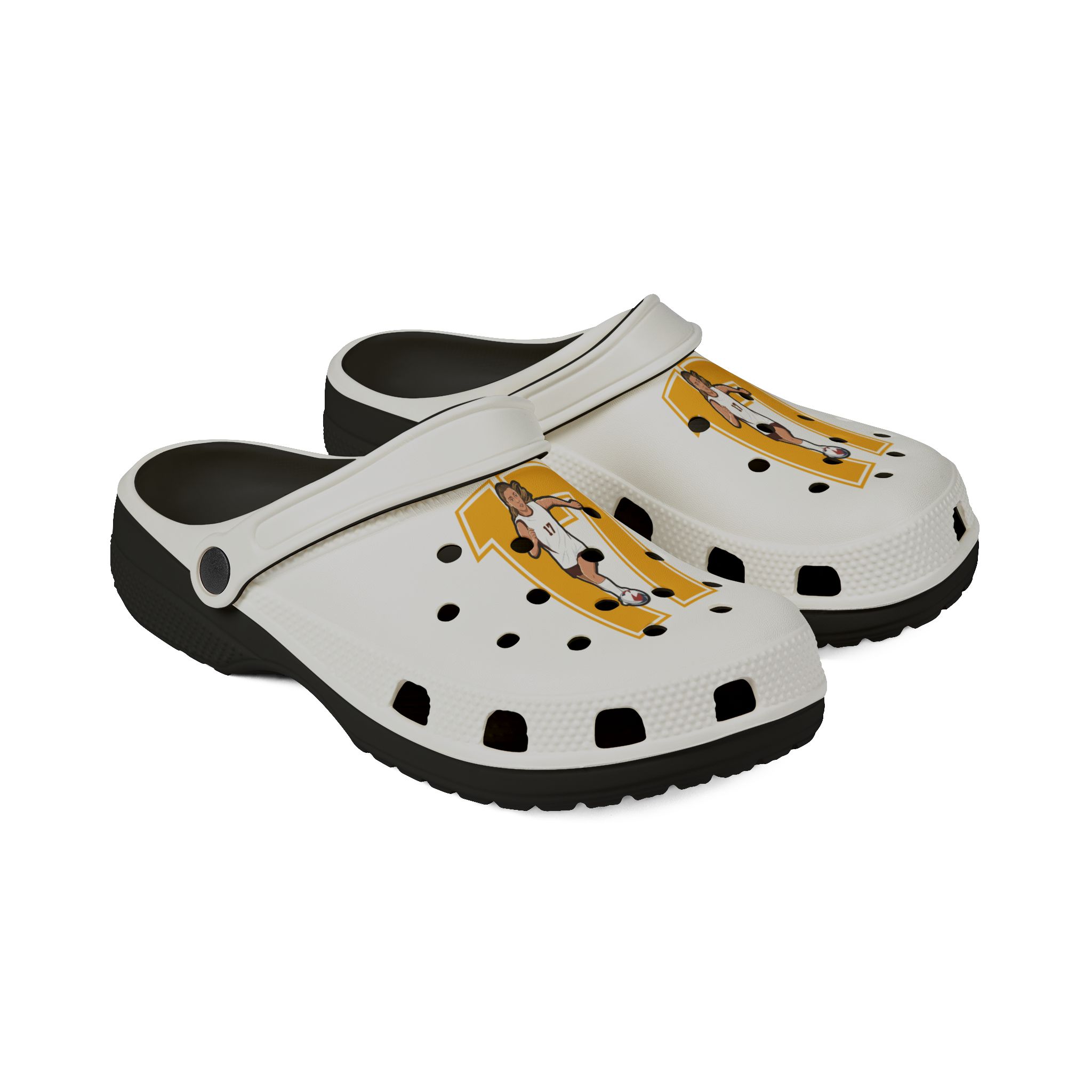 Rubber Clogs — character_number in Black