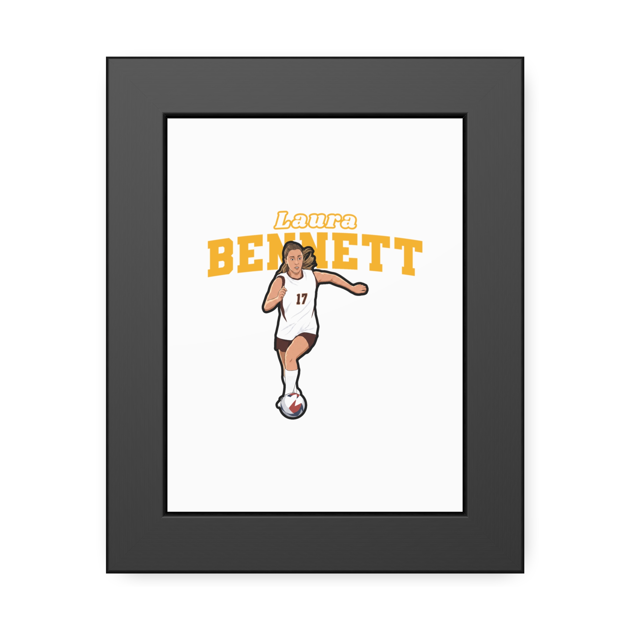 Framed Poster — character_name_arch in Black