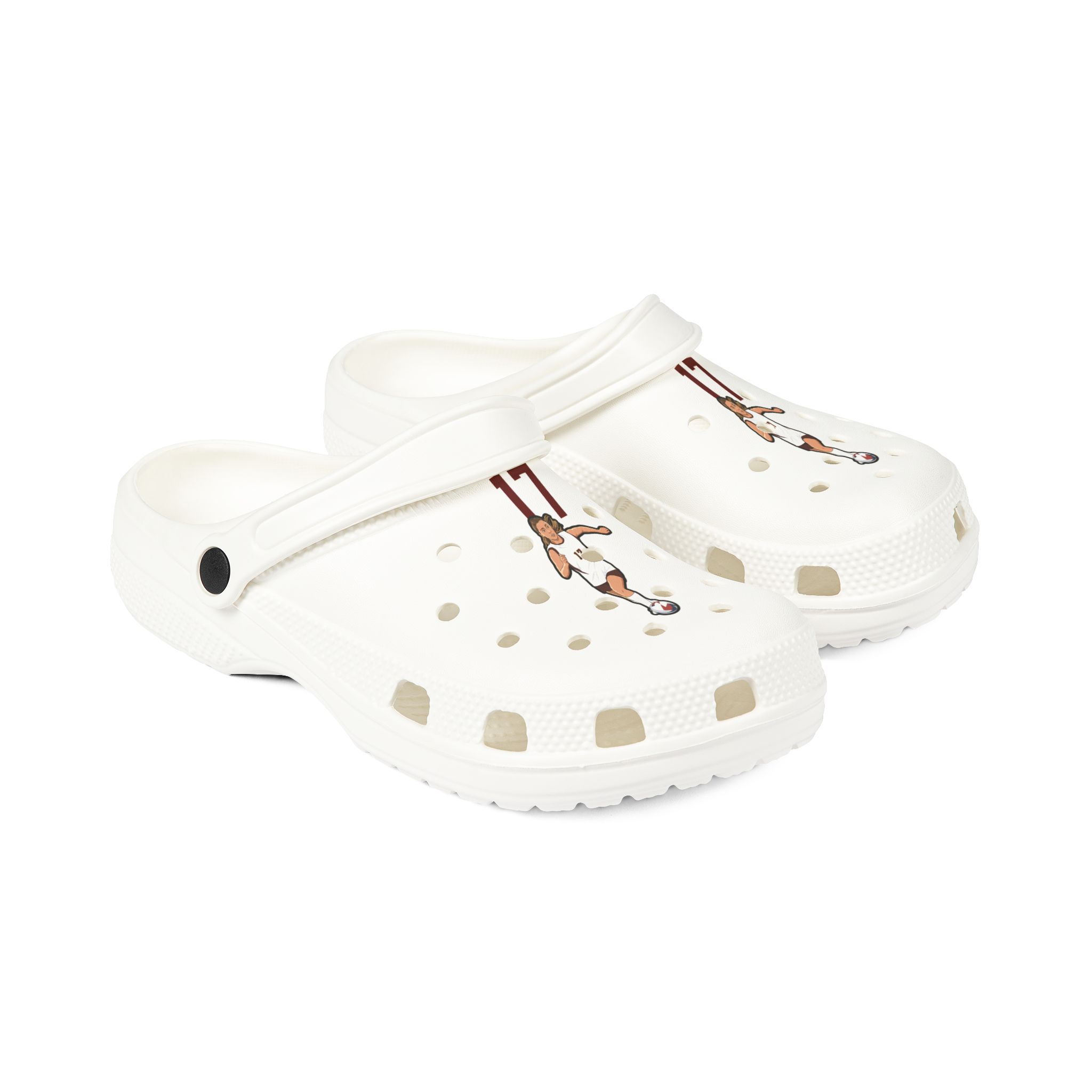 Rubber Clogs — character_number_top in White
