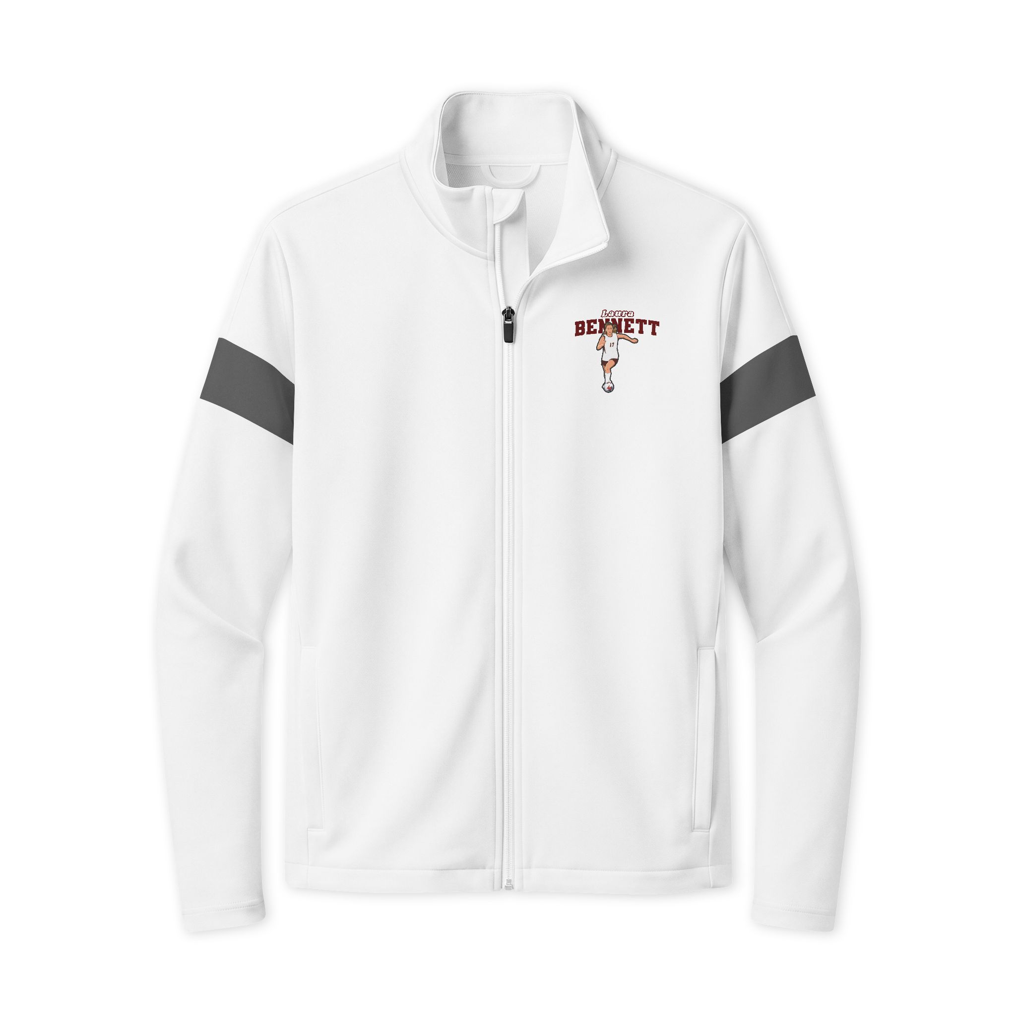Travel Full-Zip Jacket — character_name_arch in White/ Iron Grey