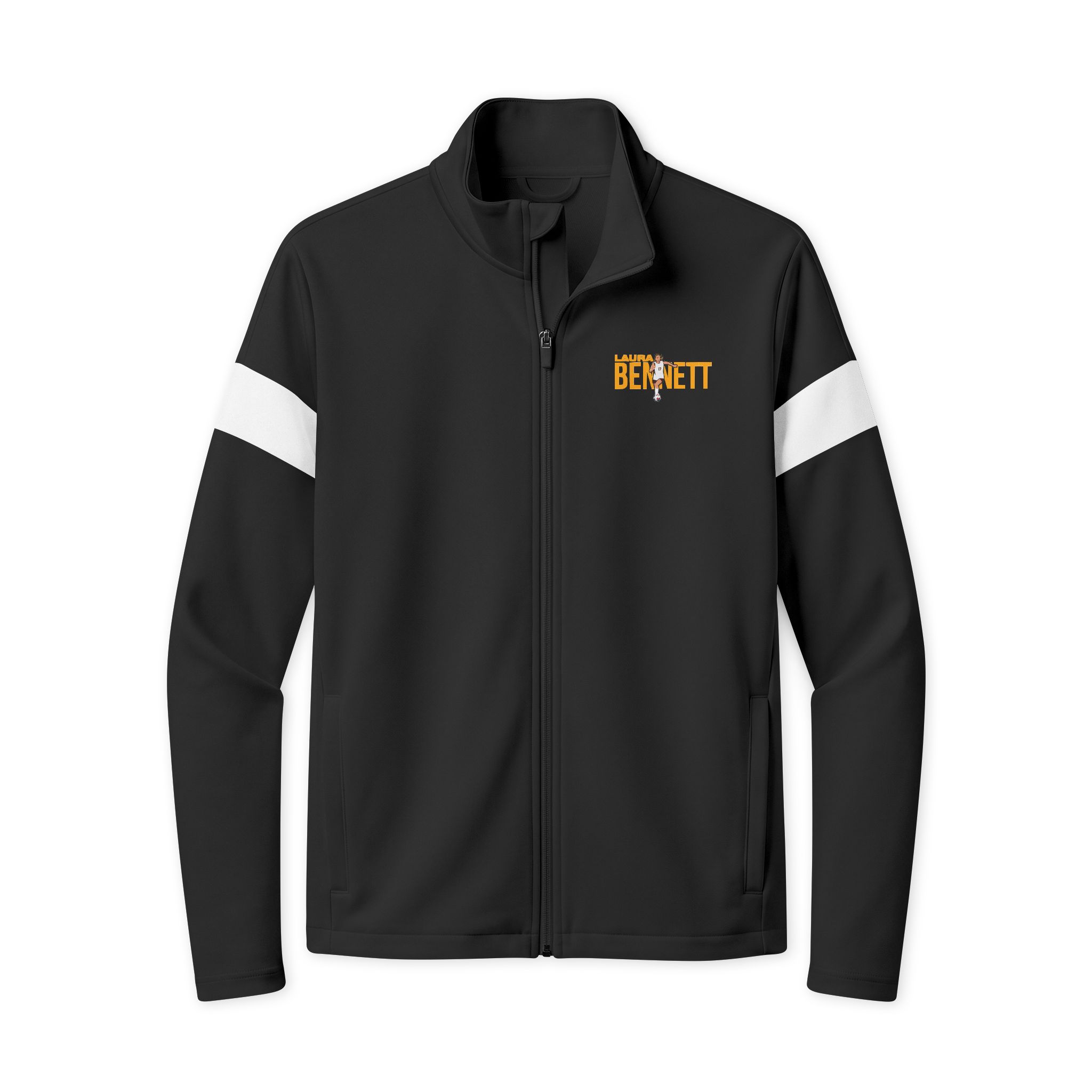 Travel Full-Zip Jacket — character_player_name in Black/ White