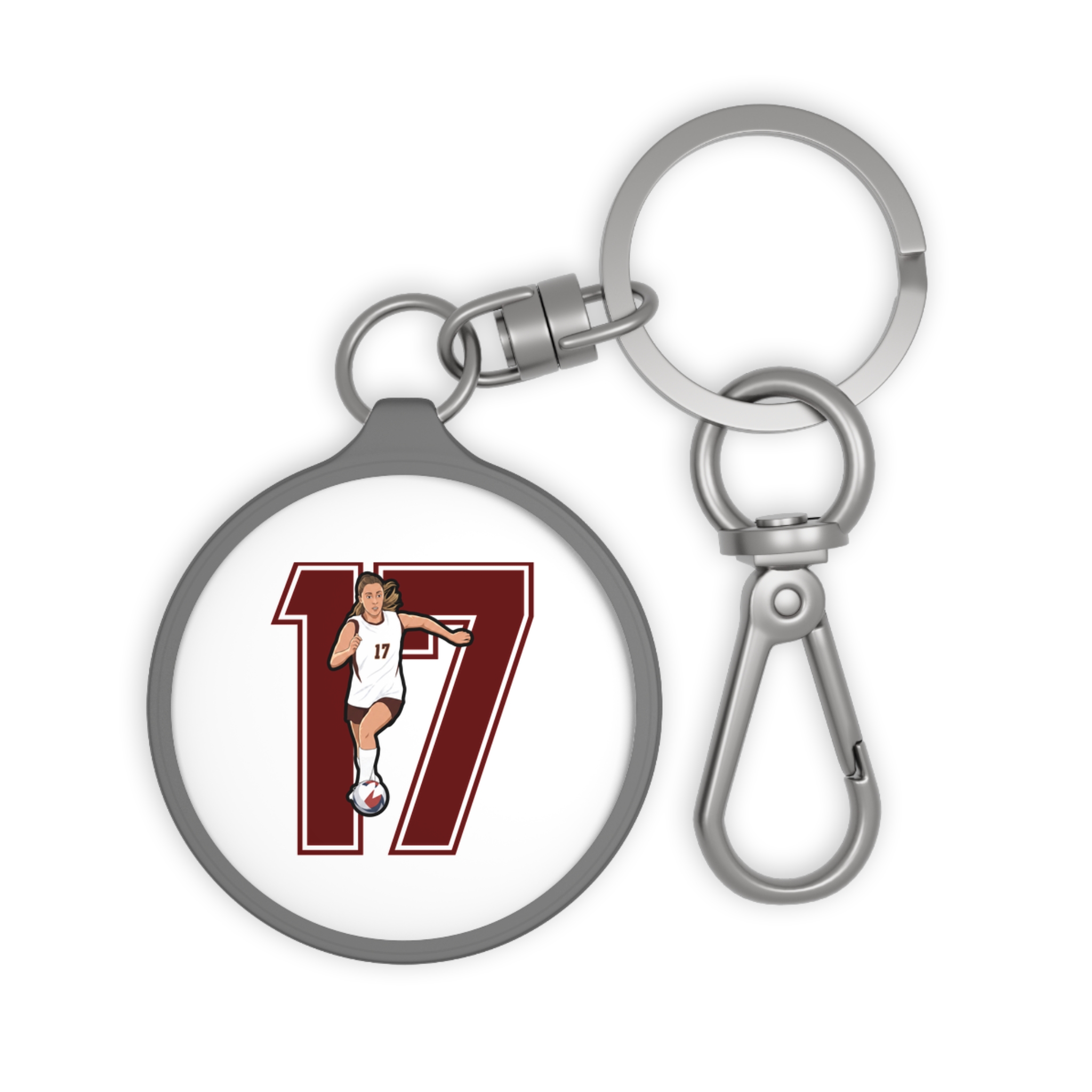 Keychain — character_number in Grey