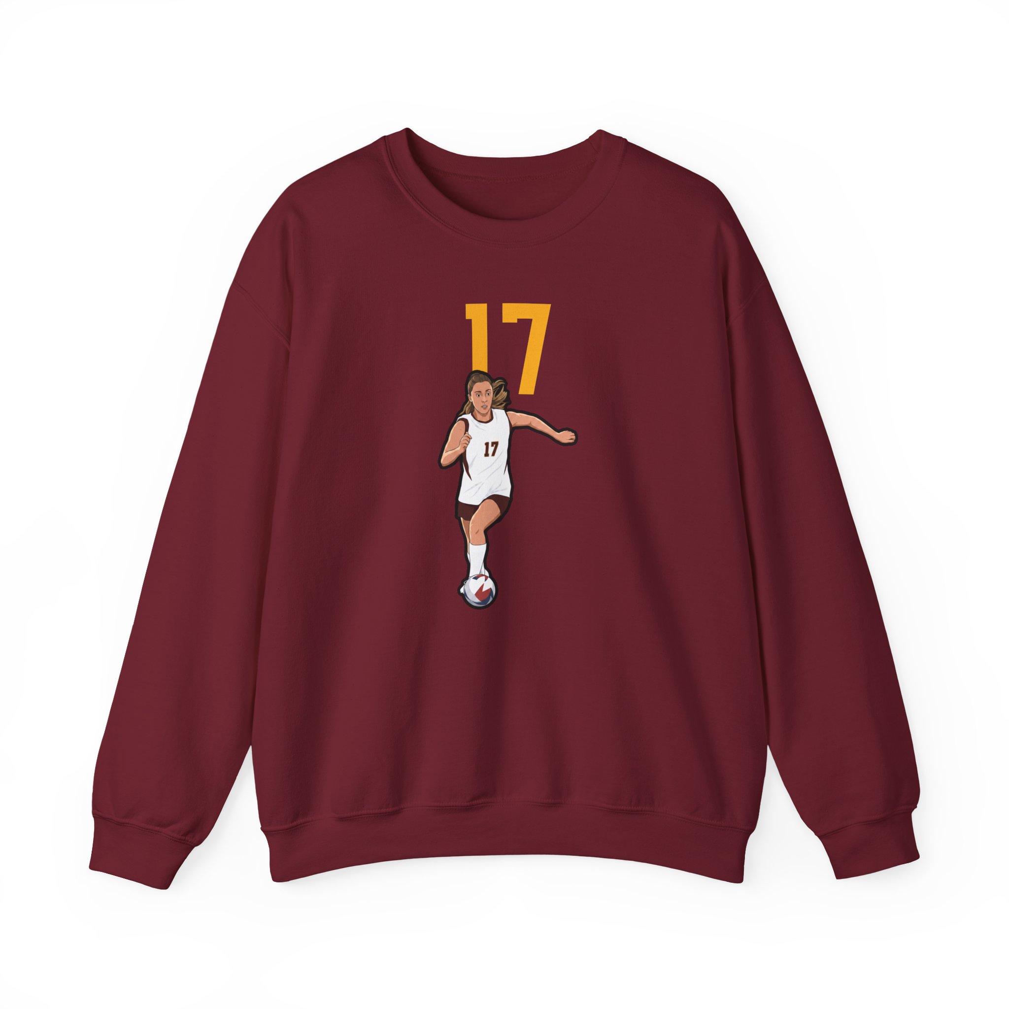 Crewneck Sweatshirt — character_number_top in Garnet