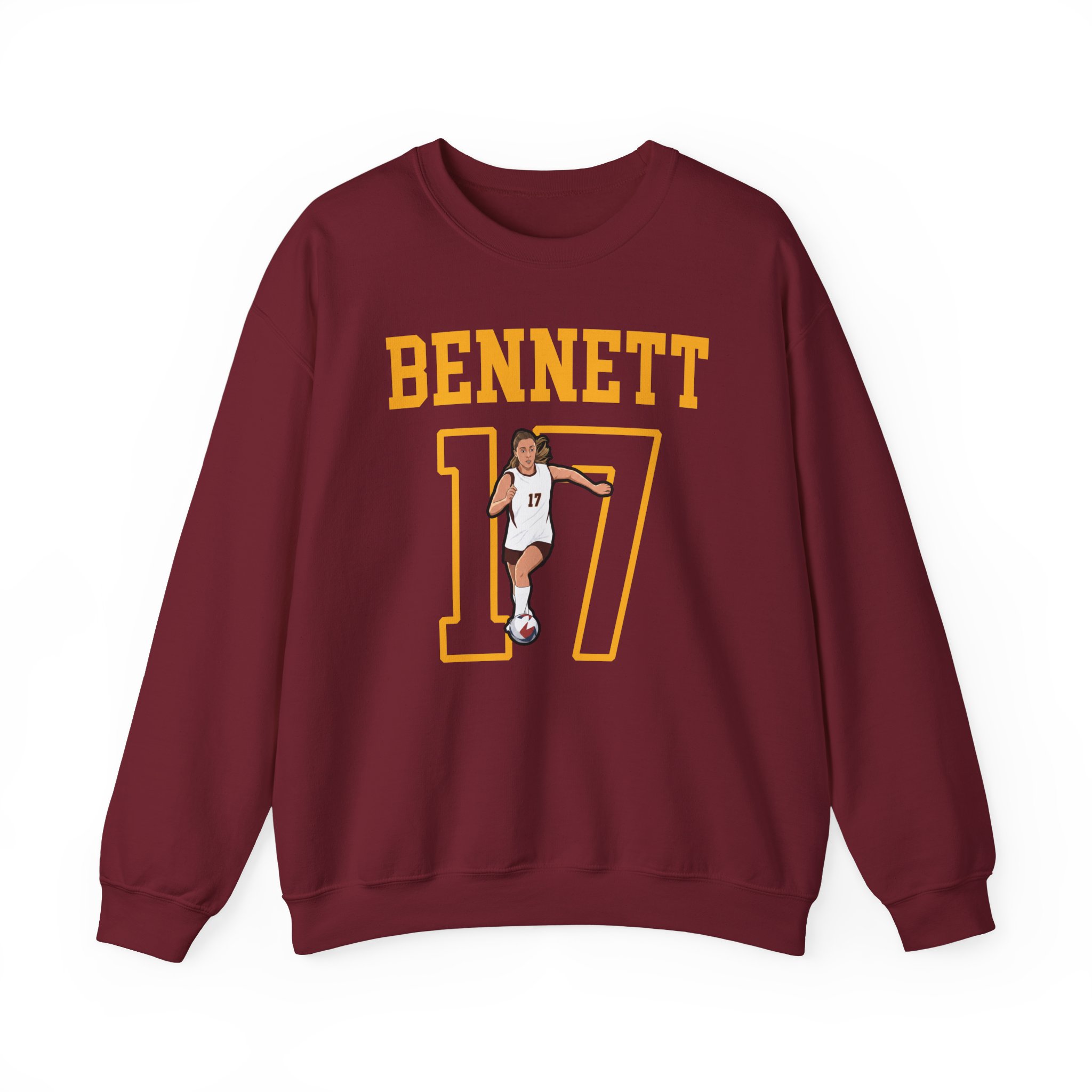 Crewneck Sweatshirt — character_shirsey in Garnet