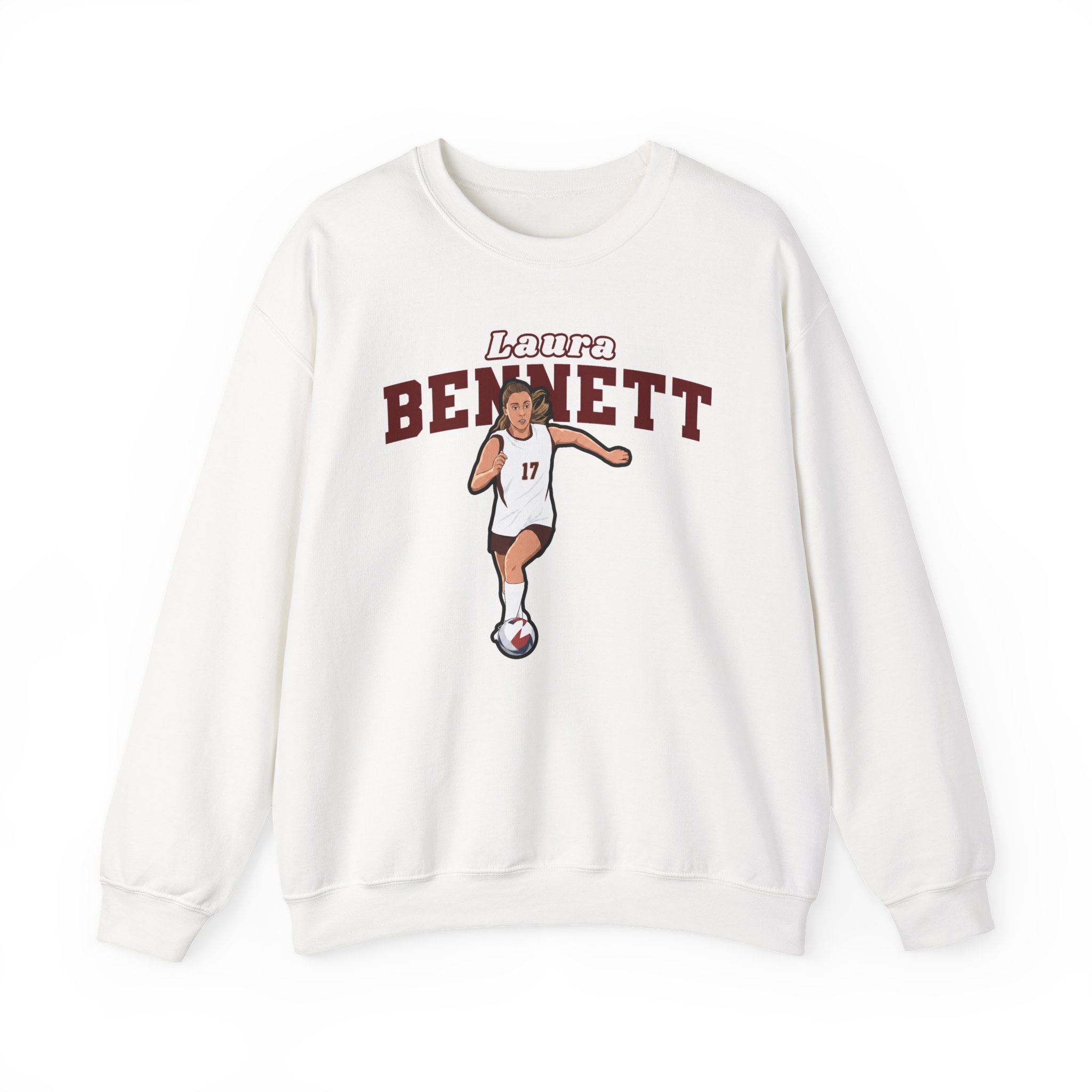 Crewneck Sweatshirt — character_name_arch in White
