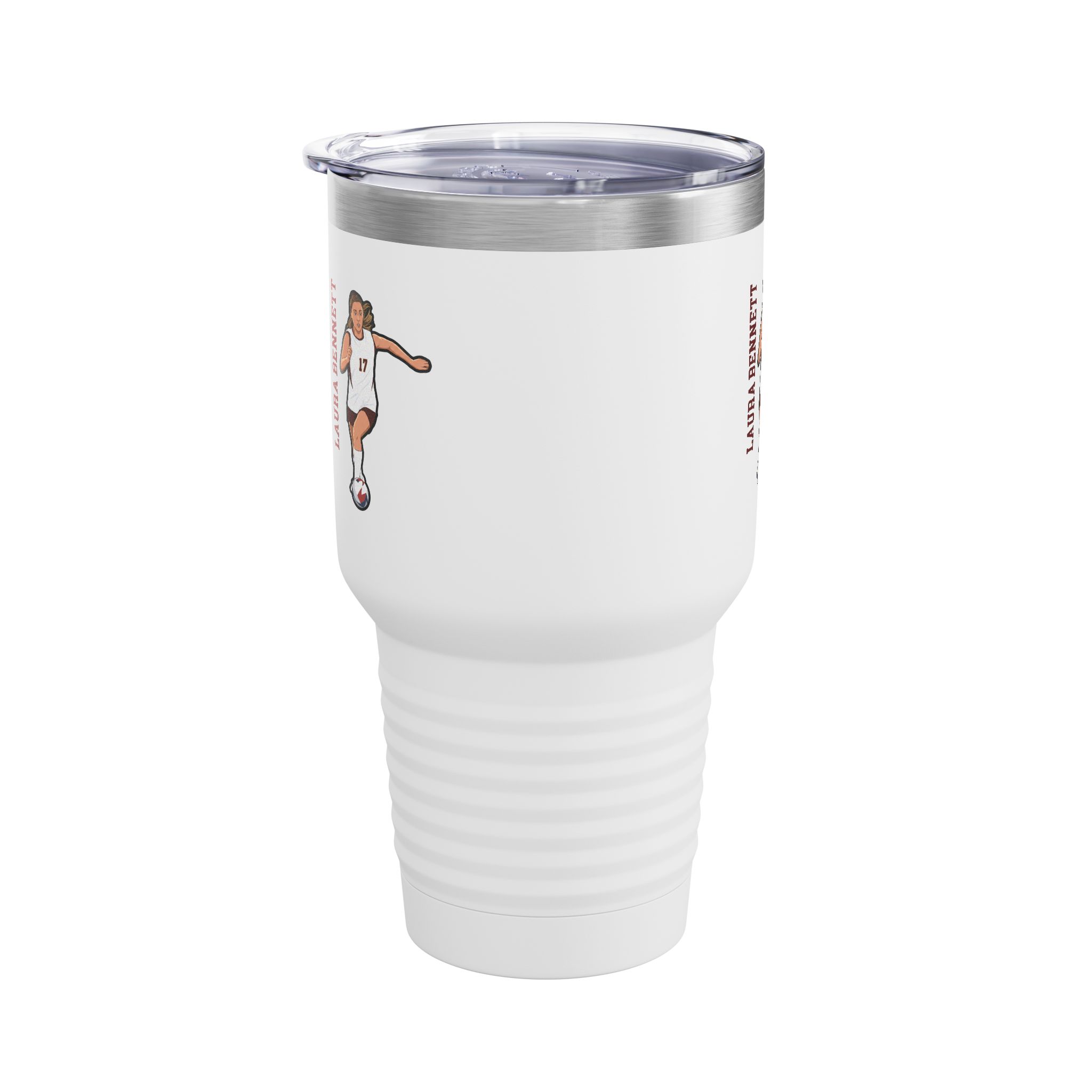 30oz Tumbler — character_name_vertical in White