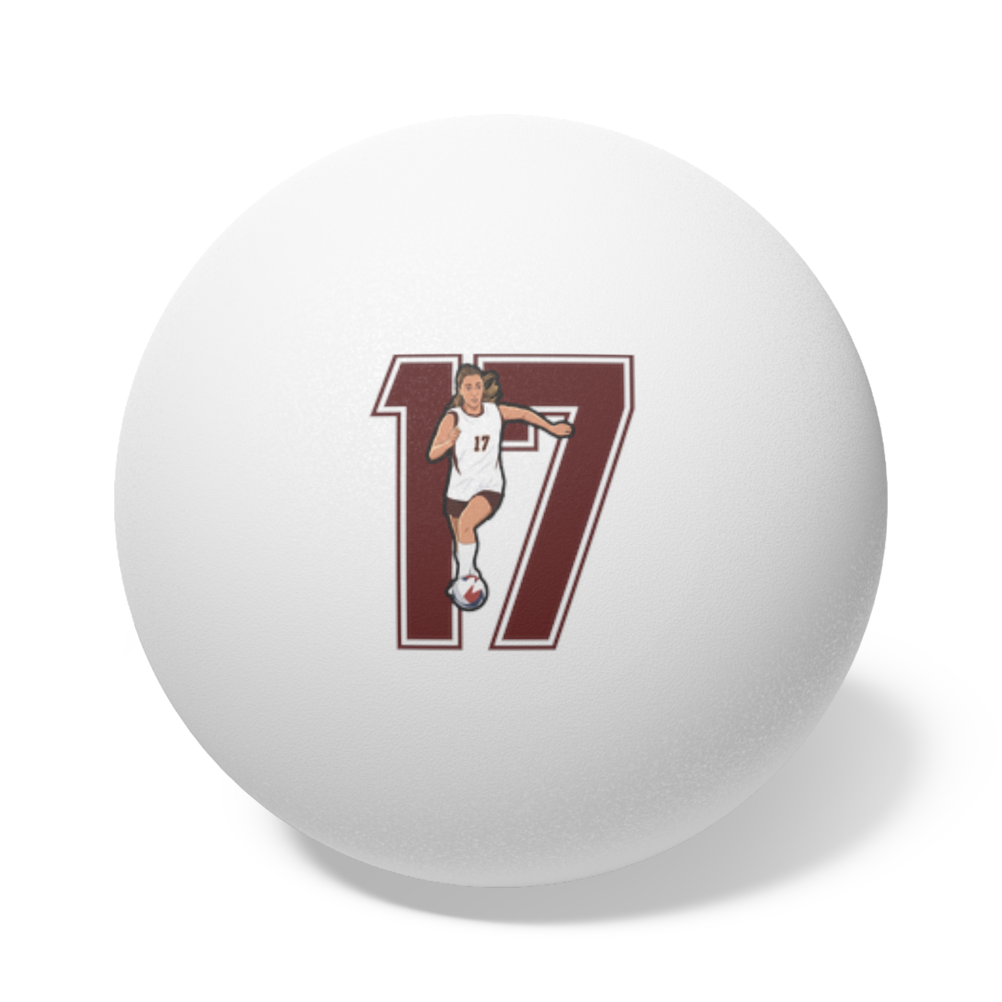 Ping Pong Balls, 6 pcs — character_number in White