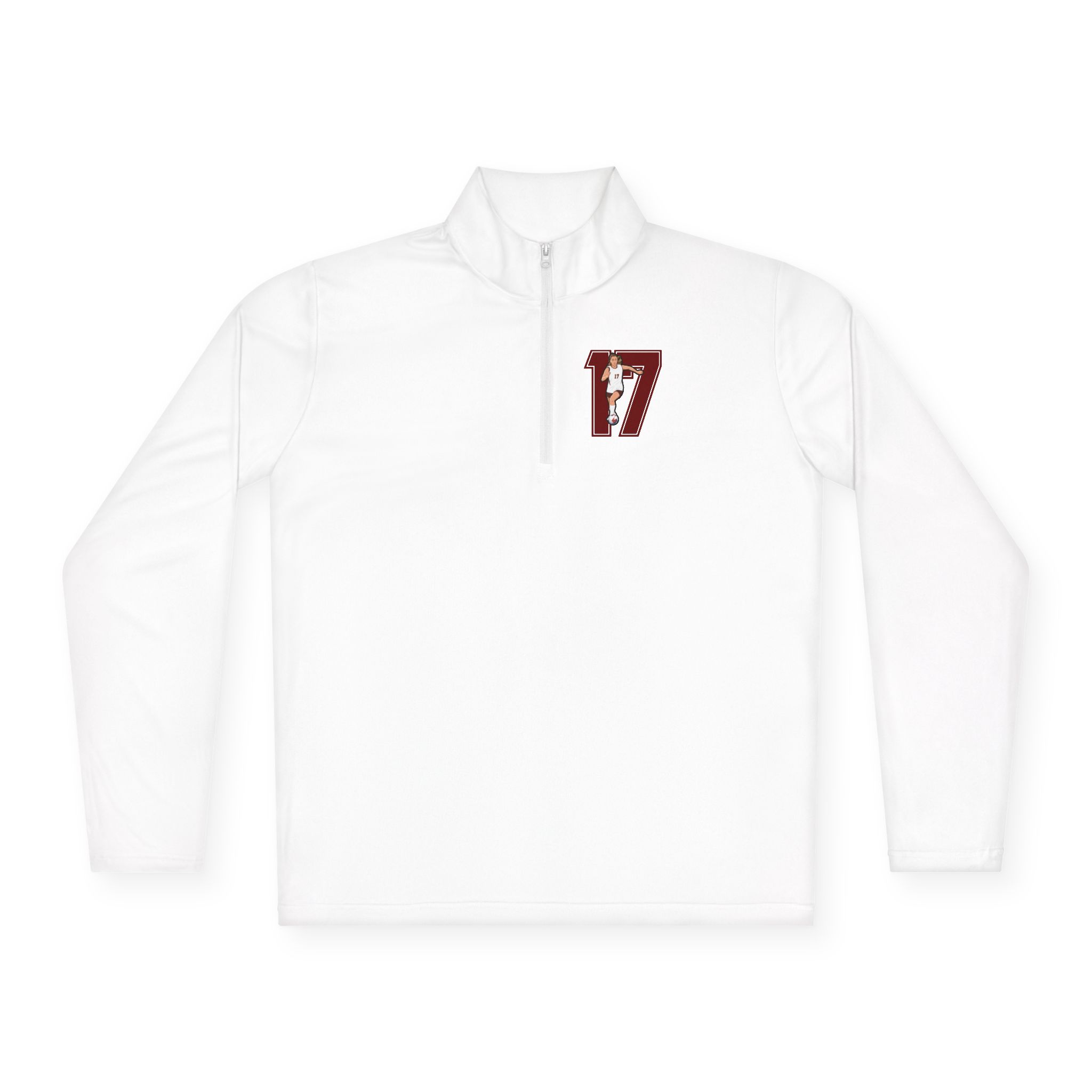 Q-Zip Pullover — character_number in White
