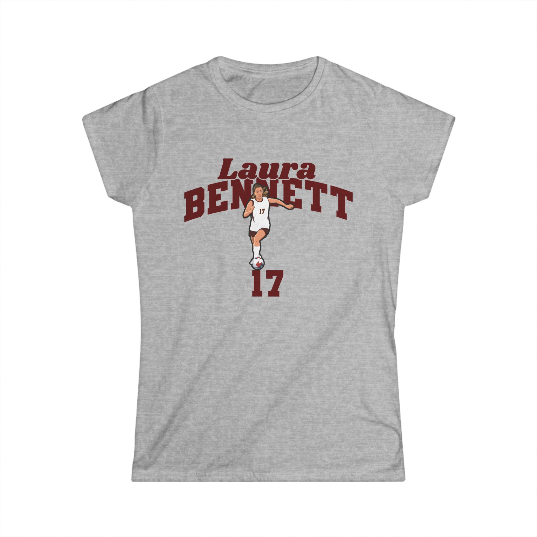 Women's Softstyle Tee — character_signature_arch in Grey