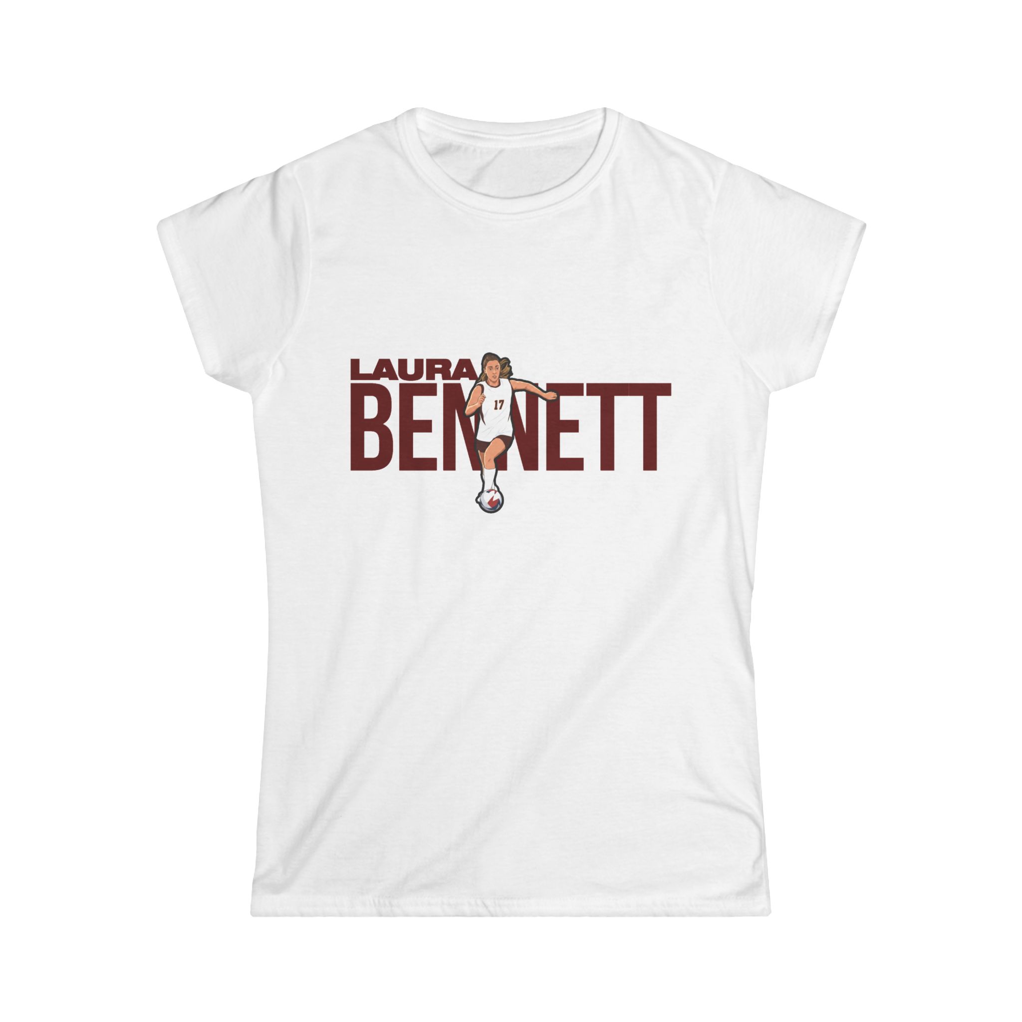 Women's Softstyle Tee — character_player_name in White