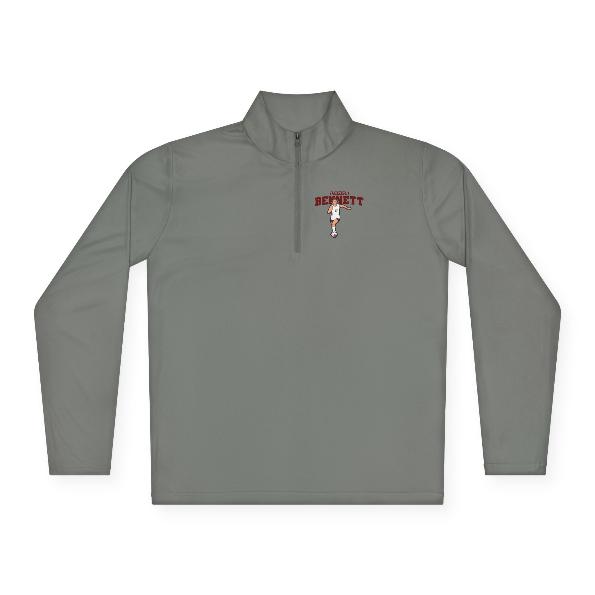 Q-Zip Pullover — character_name_arch in Grey