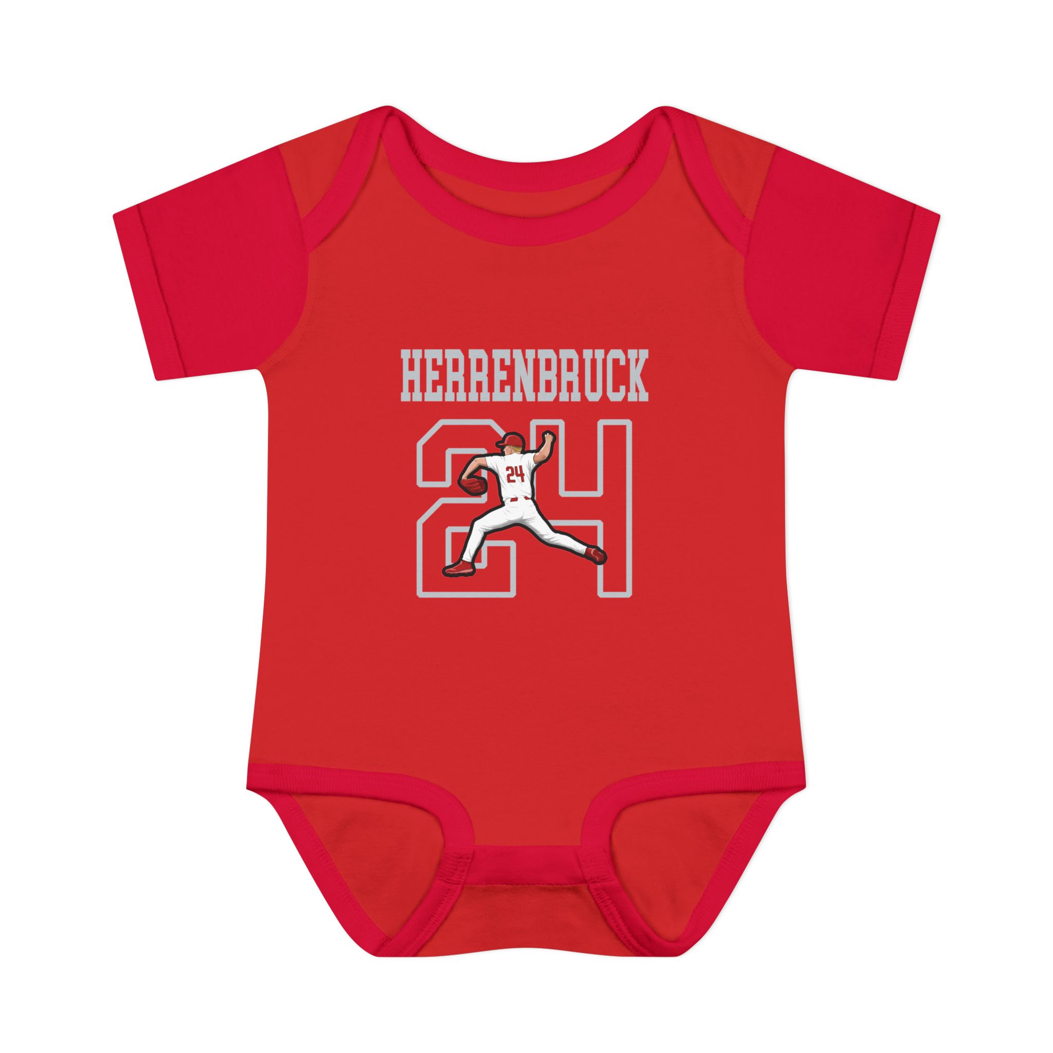 Baby Onesie — character_shirsey in Red