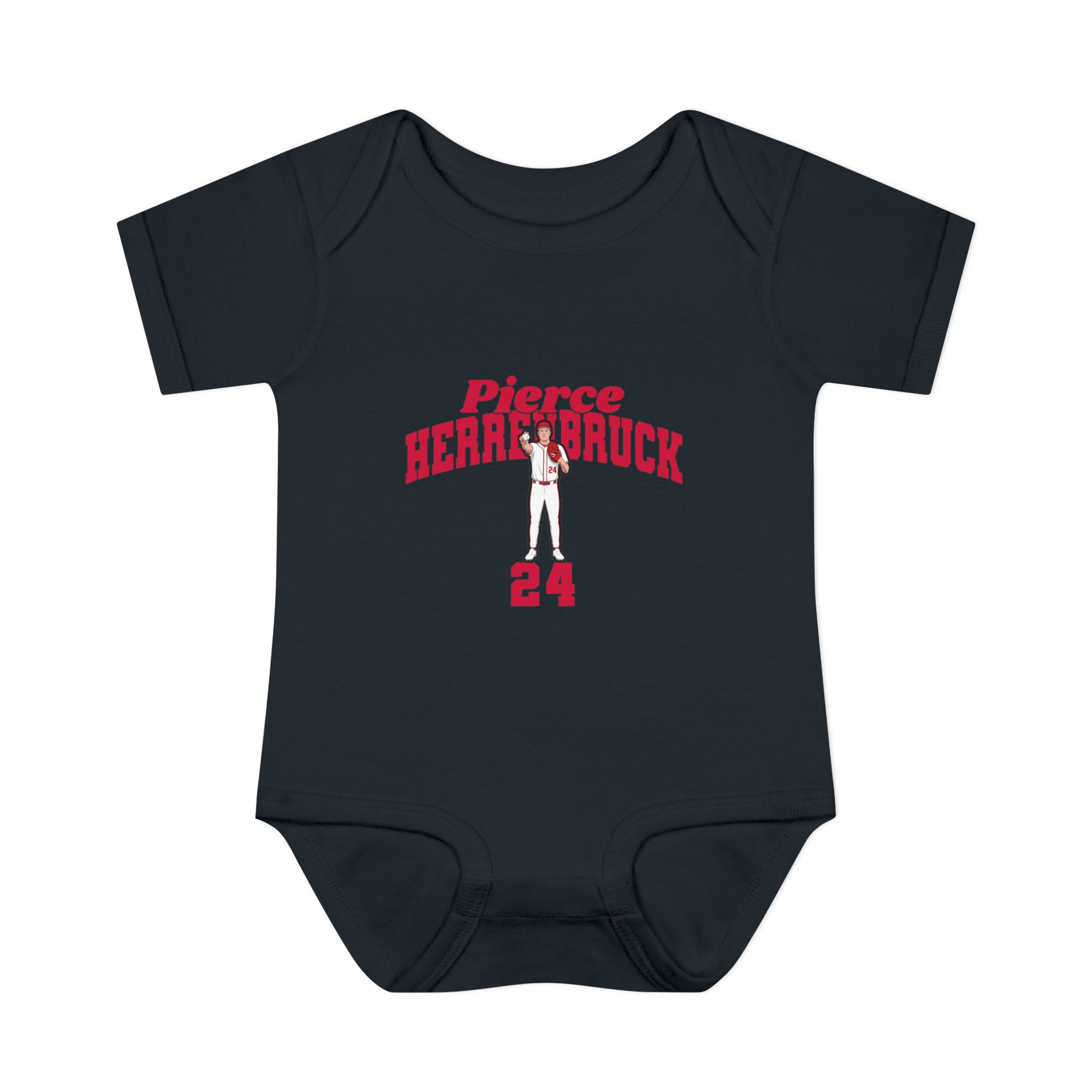 Baby Onesie — character_signature_arch in Black