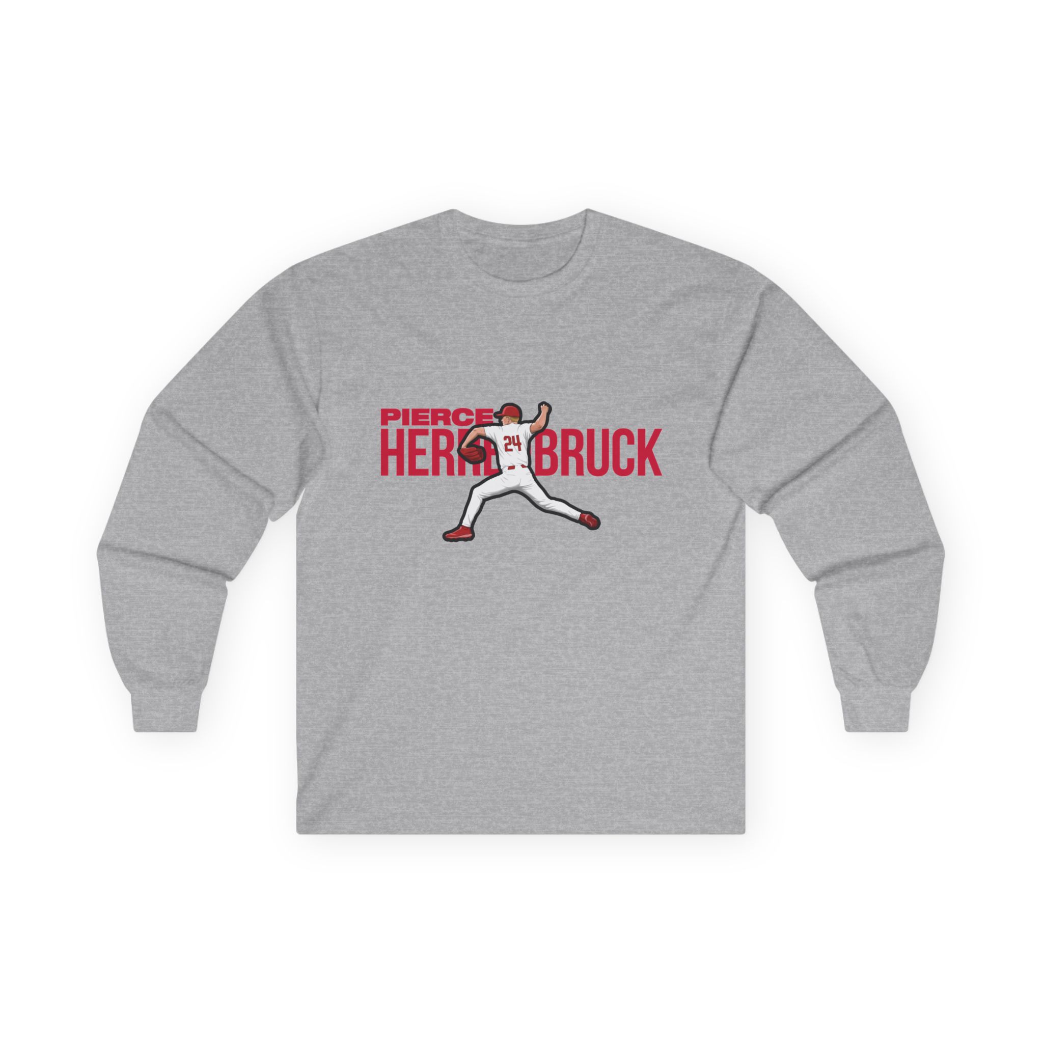 Long Sleeve Tee — character_player_name in Grey