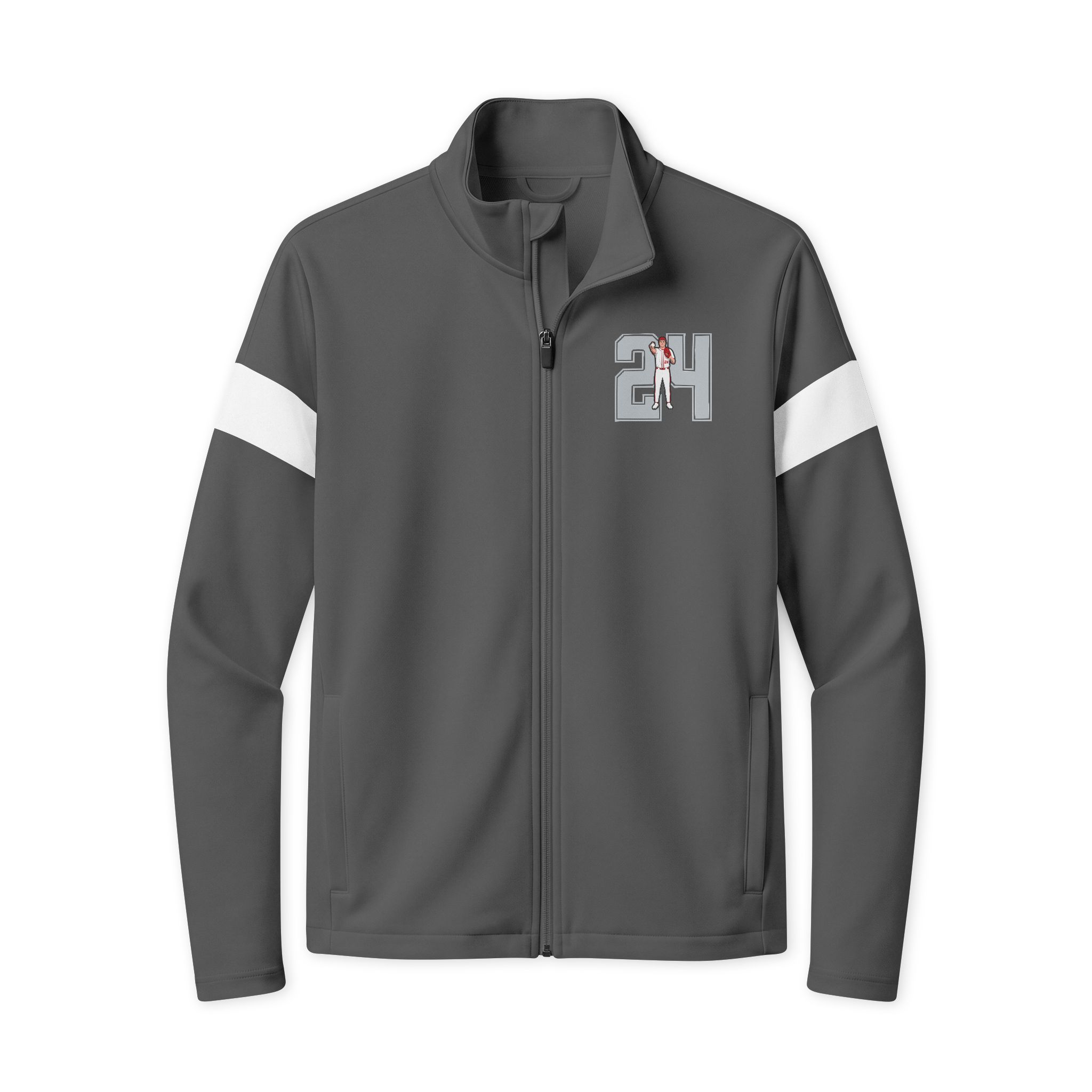 Travel Full-Zip Jacket — character_number in Iron Grey/ White
