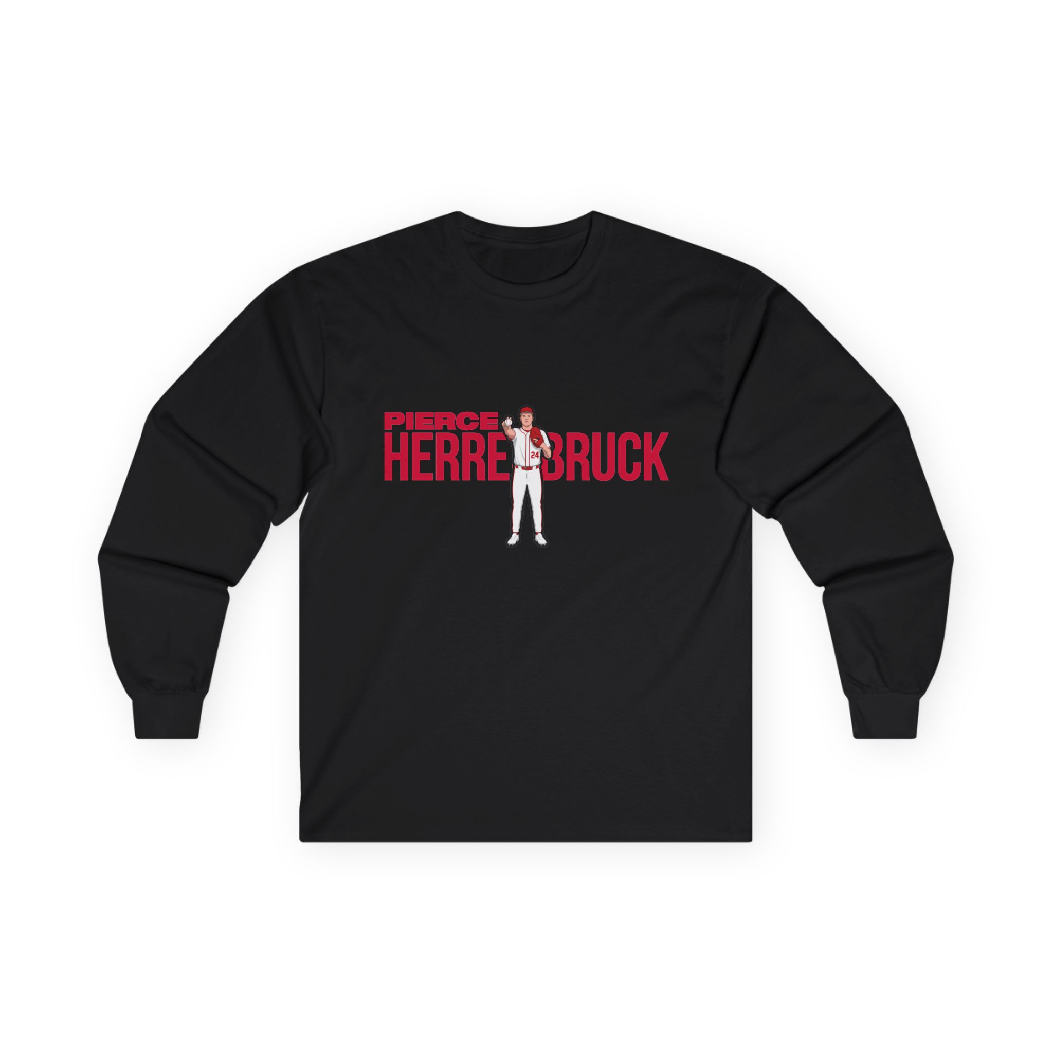 Long Sleeve Tee — character_player_name in Black