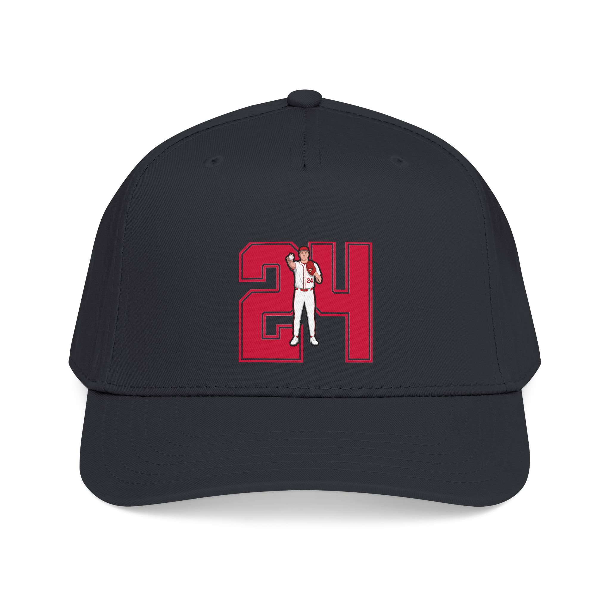 Baseball Cap — character_number in Black