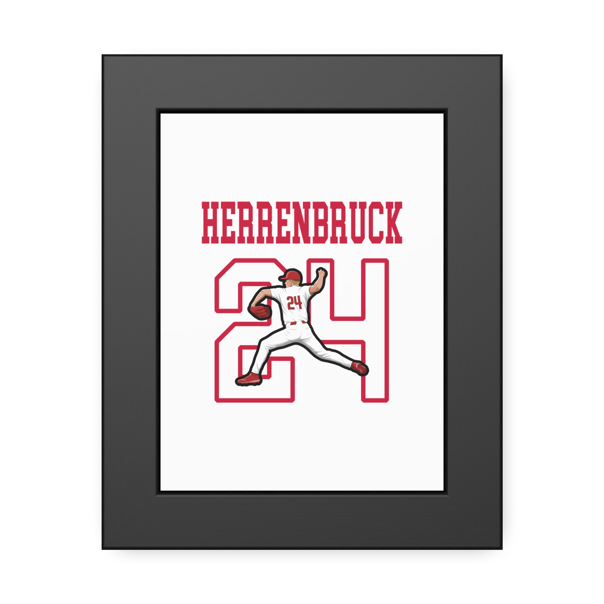 Framed Poster — character_shirsey in Black
