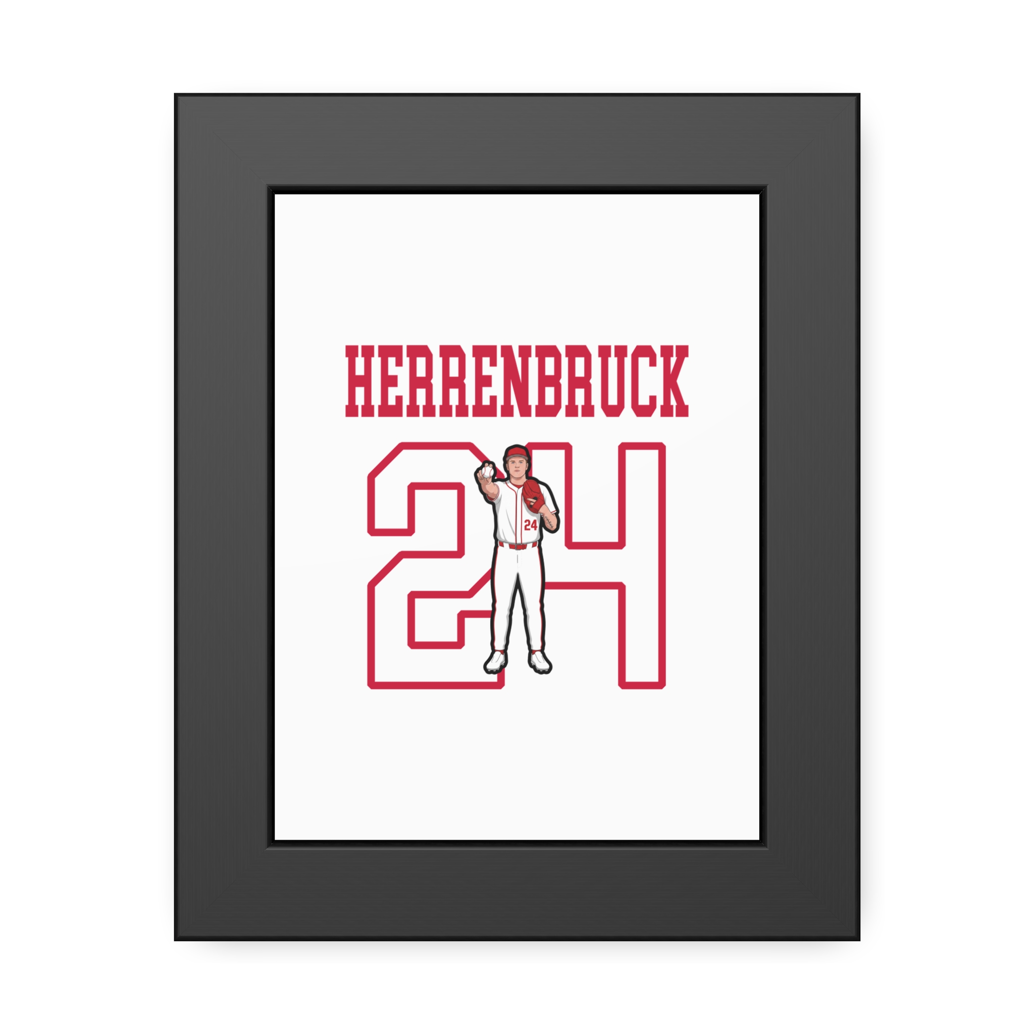 Framed Poster — character_shirsey in Black