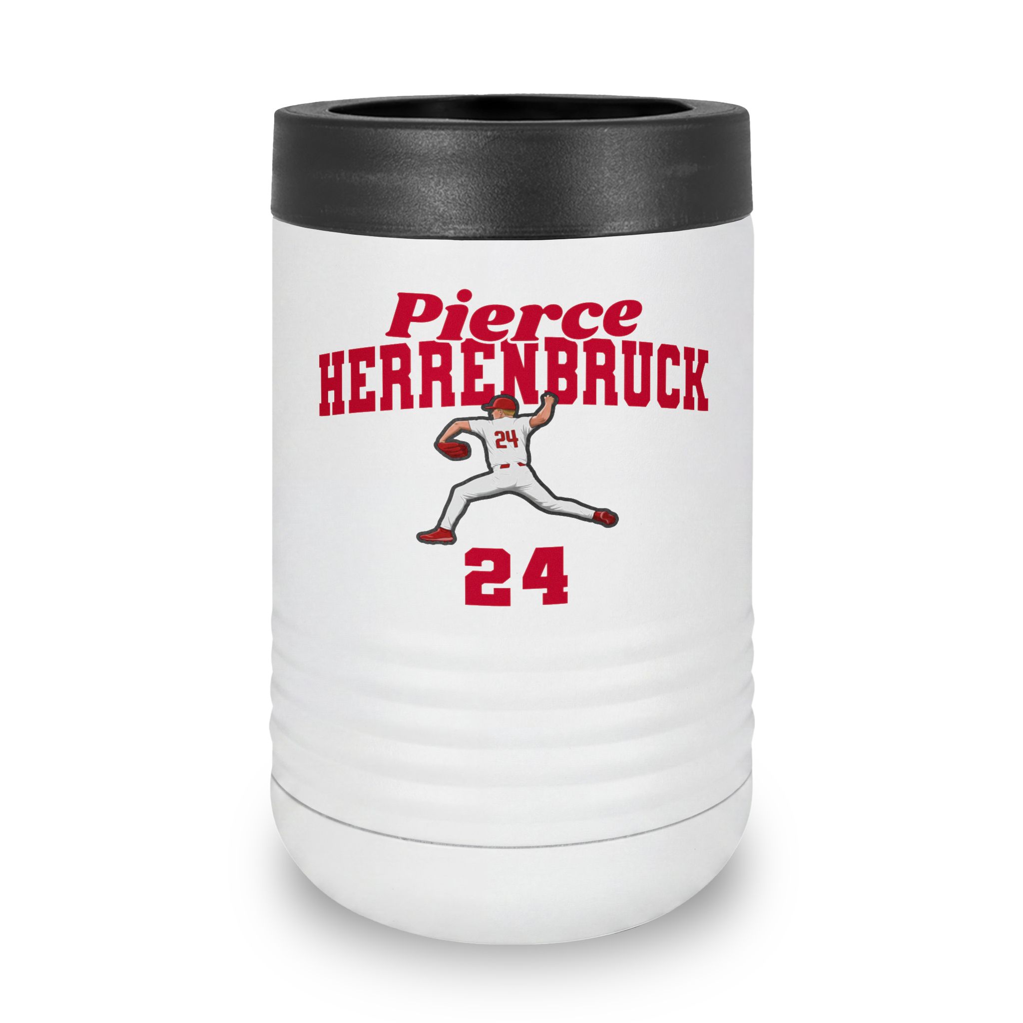 Stainless Can Cooler — character_signature_arch in White