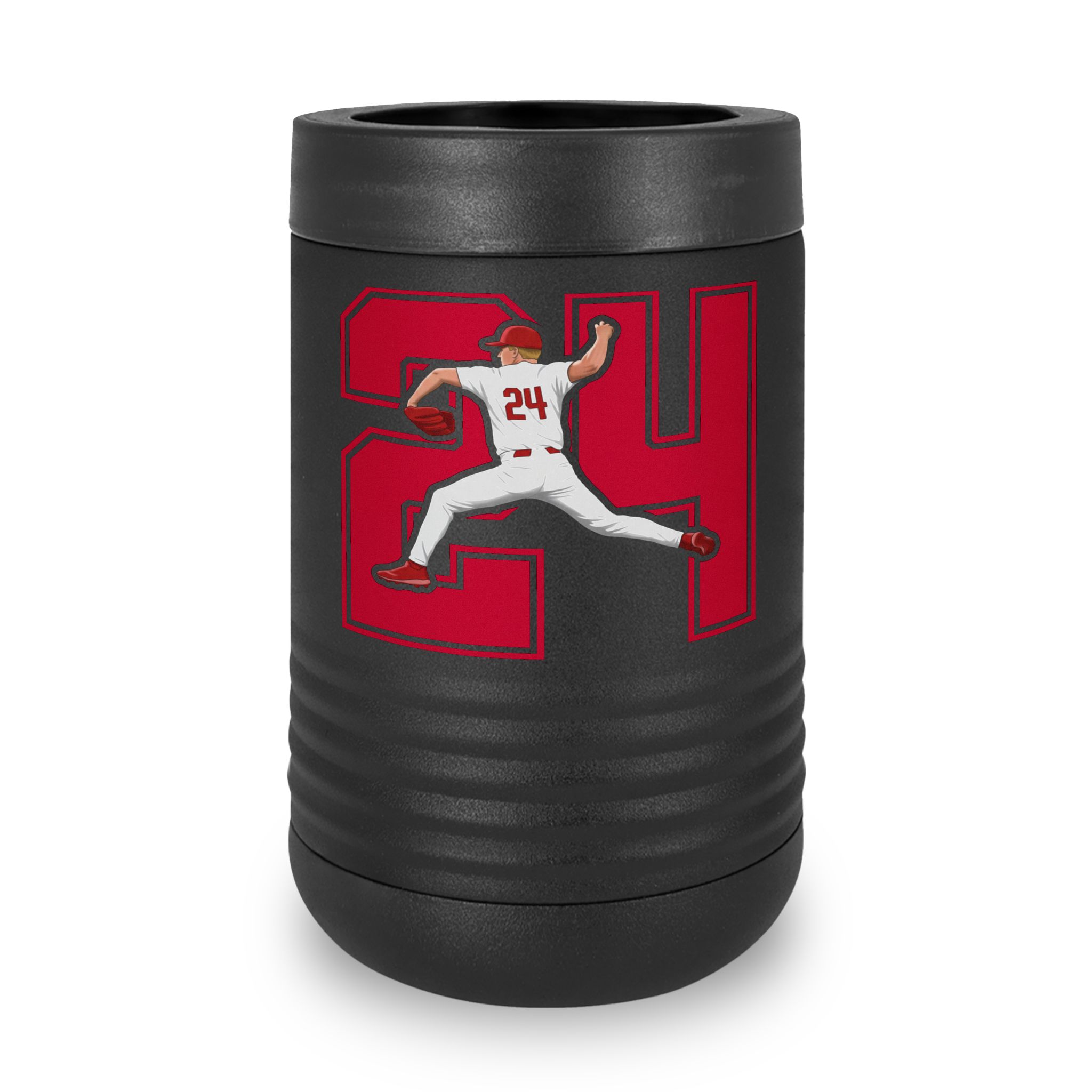 Stainless Can Cooler — character_number in Black