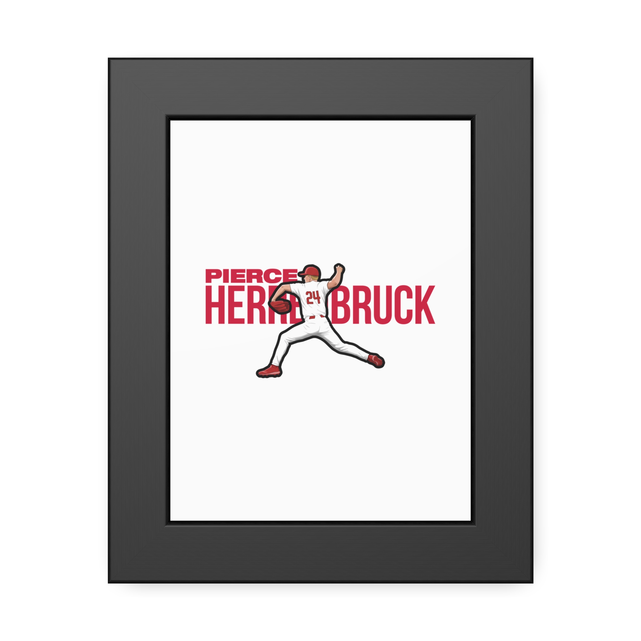 Framed Poster — character_player_name in Black