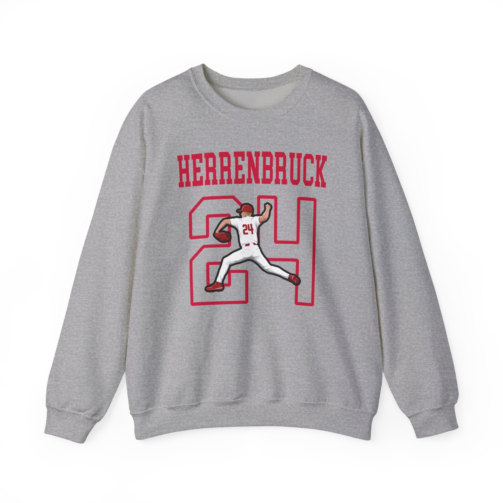 Crewneck Sweatshirt — character_shirsey in Grey