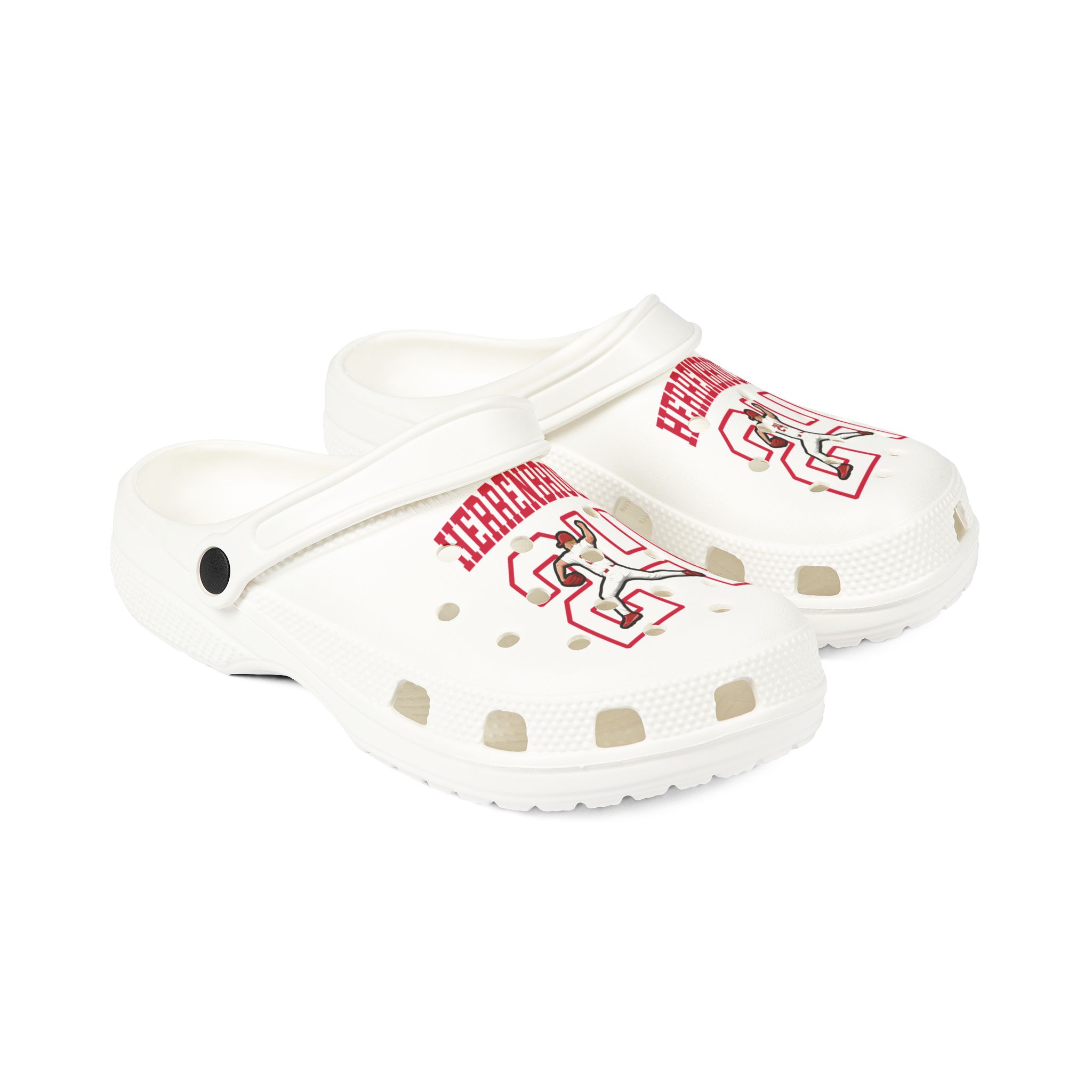 Rubber Clogs — character_shirsey in White