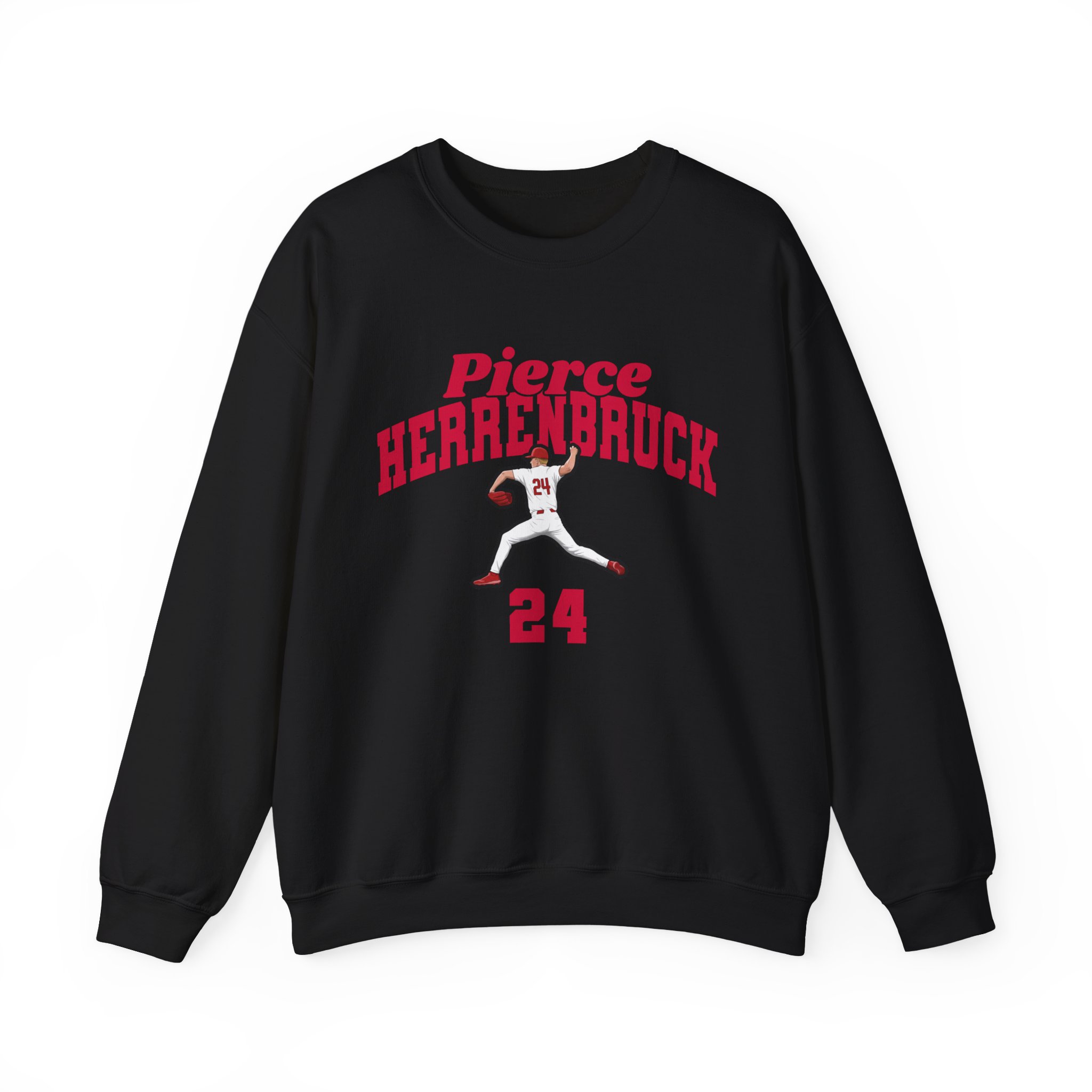 Crewneck Sweatshirt — character_signature_arch in Black