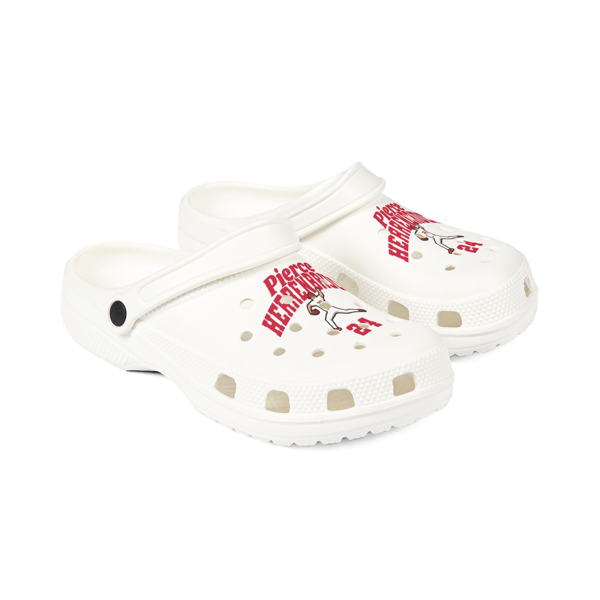 Rubber Clogs — character_signature_arch in White