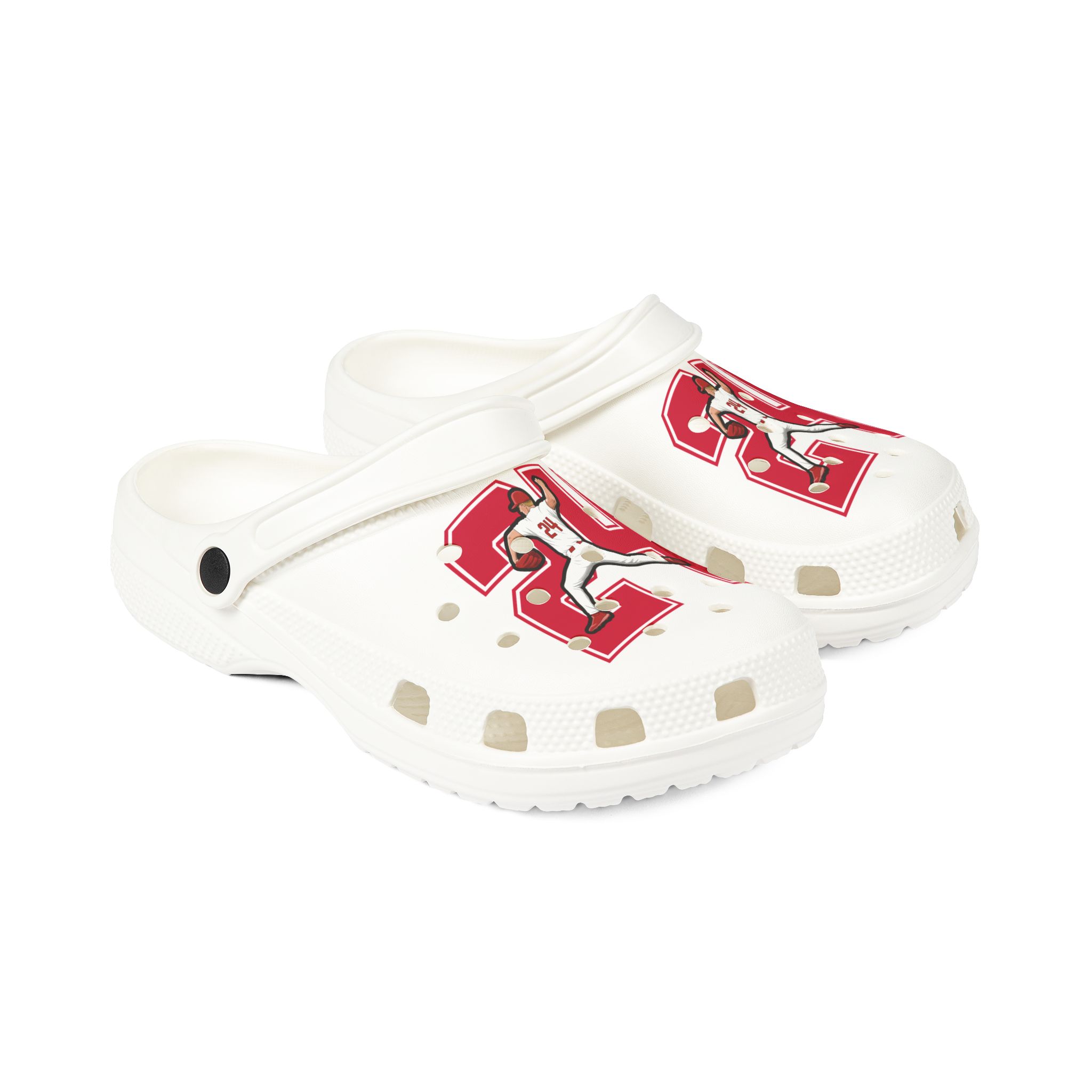 Rubber Clogs — character_number in White