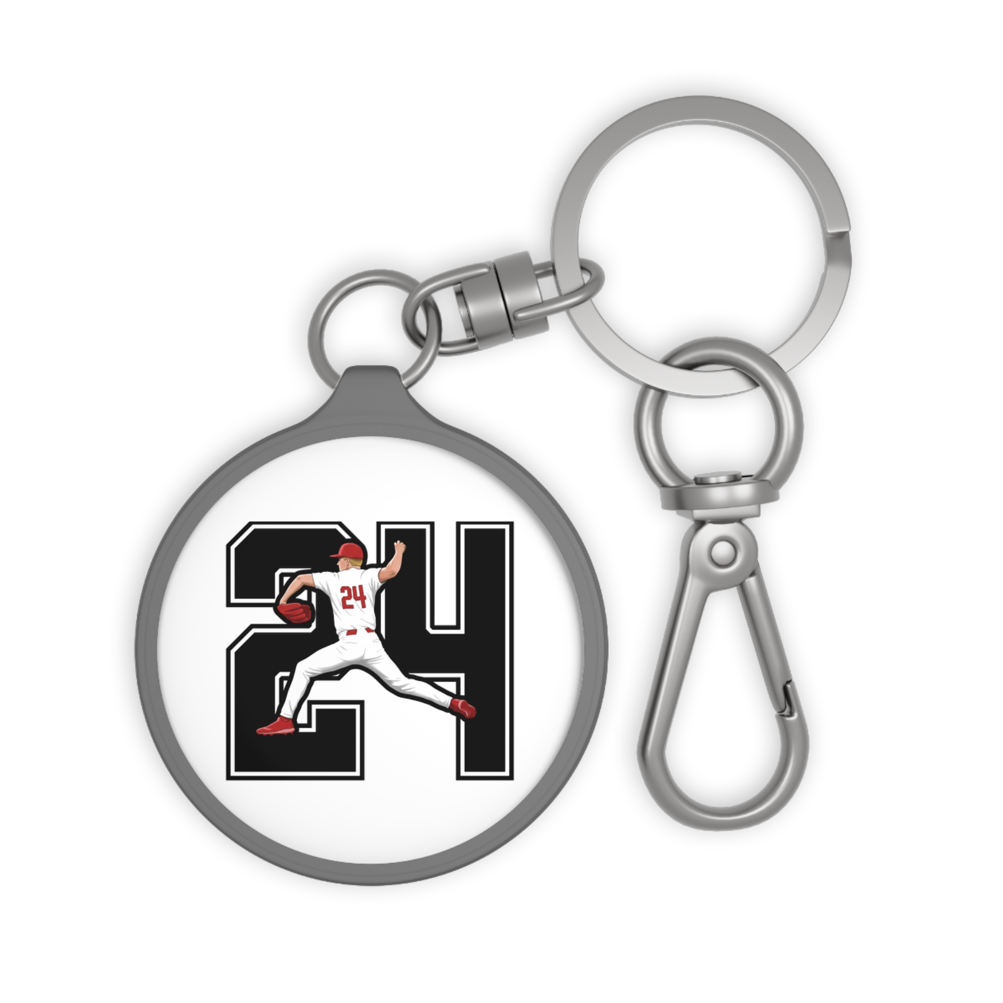 Keychain — character_number in Grey