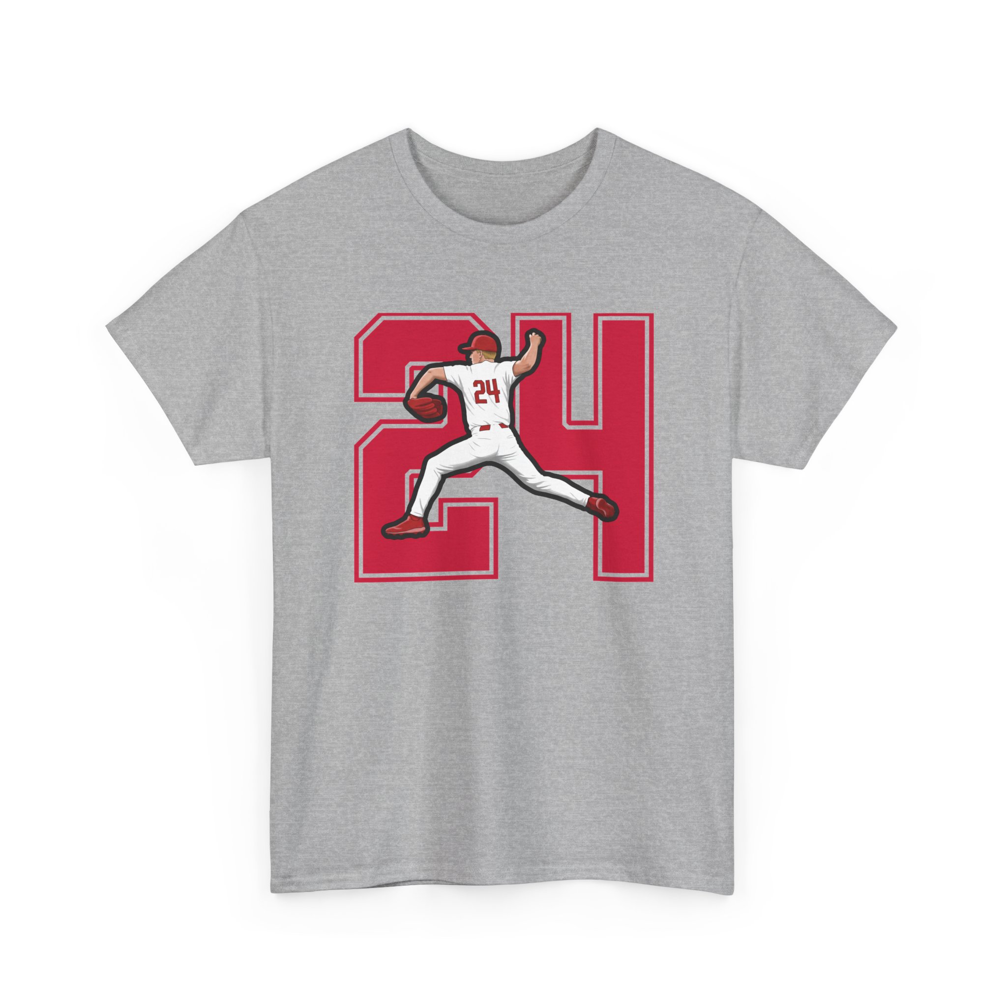 Tee — character_number in Grey