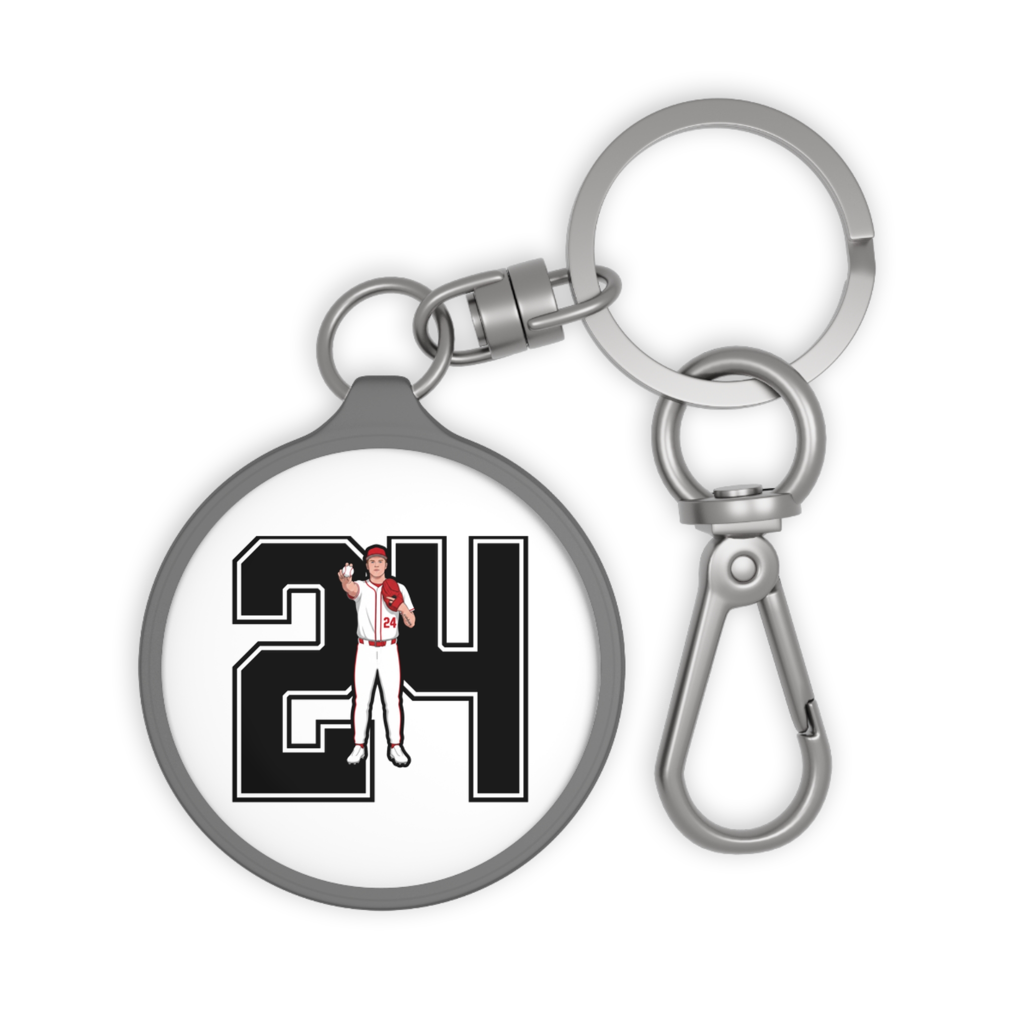 Keychain — character_number in Grey