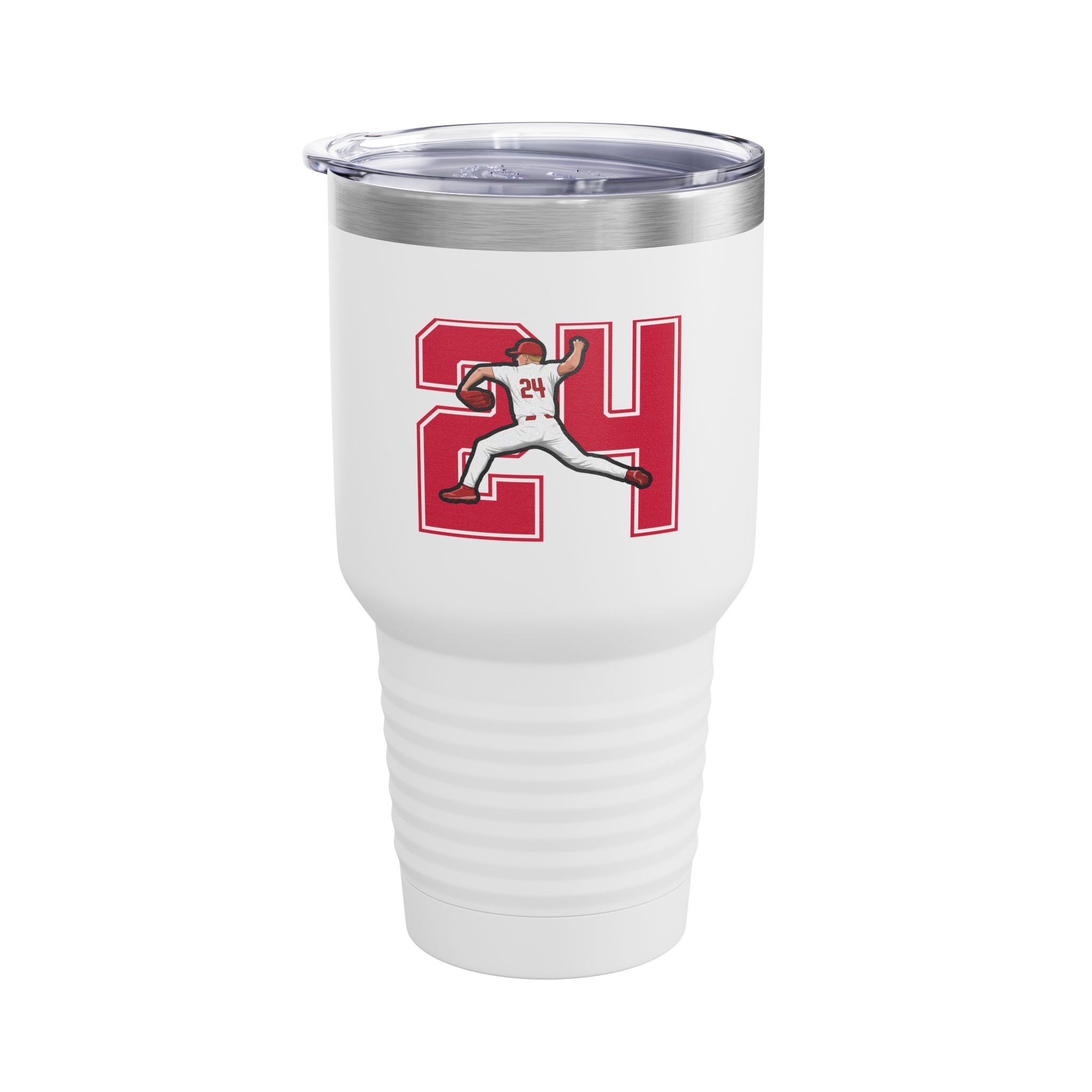 30oz Tumbler — character_number in White
