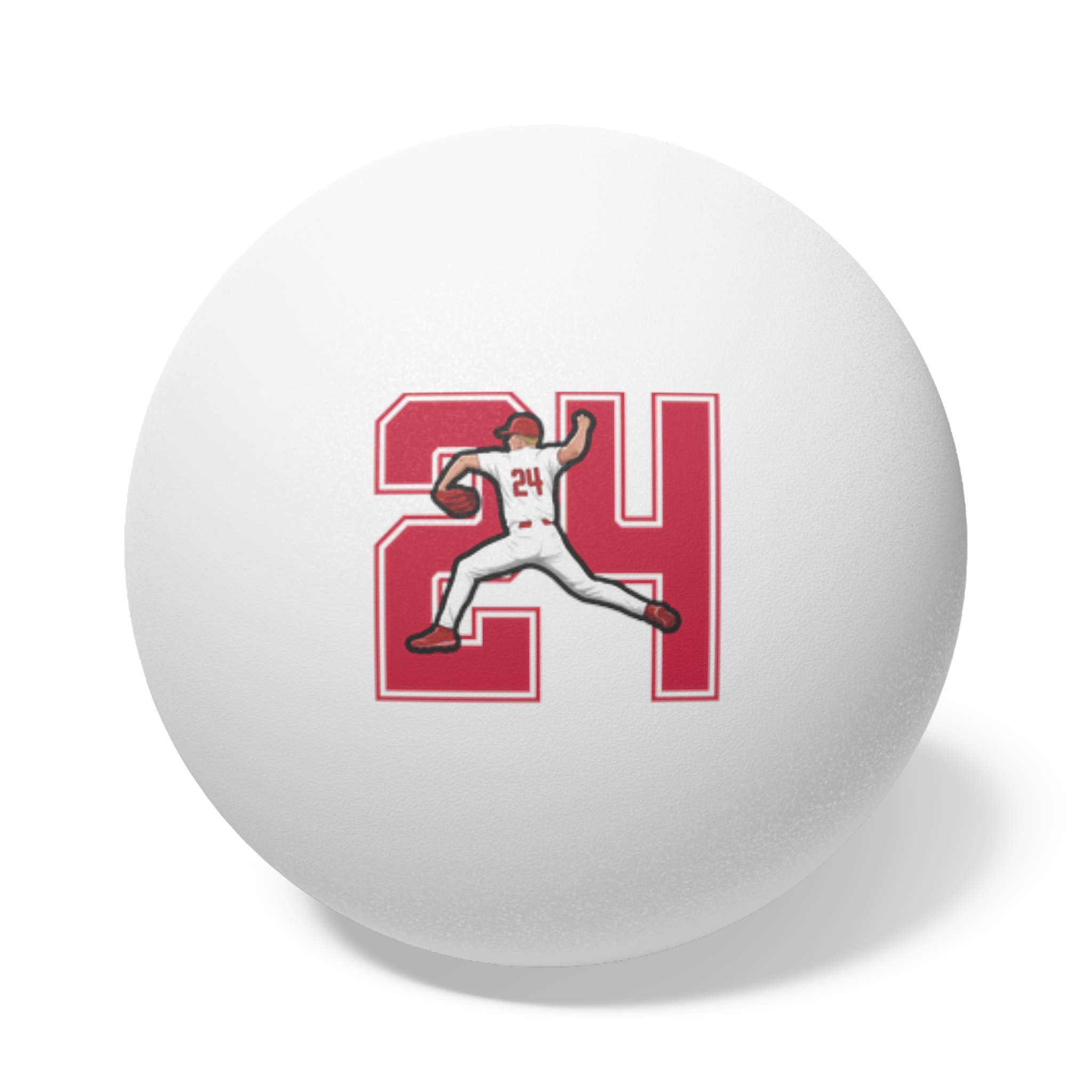 Ping Pong Balls, 6 pcs — character_number in White