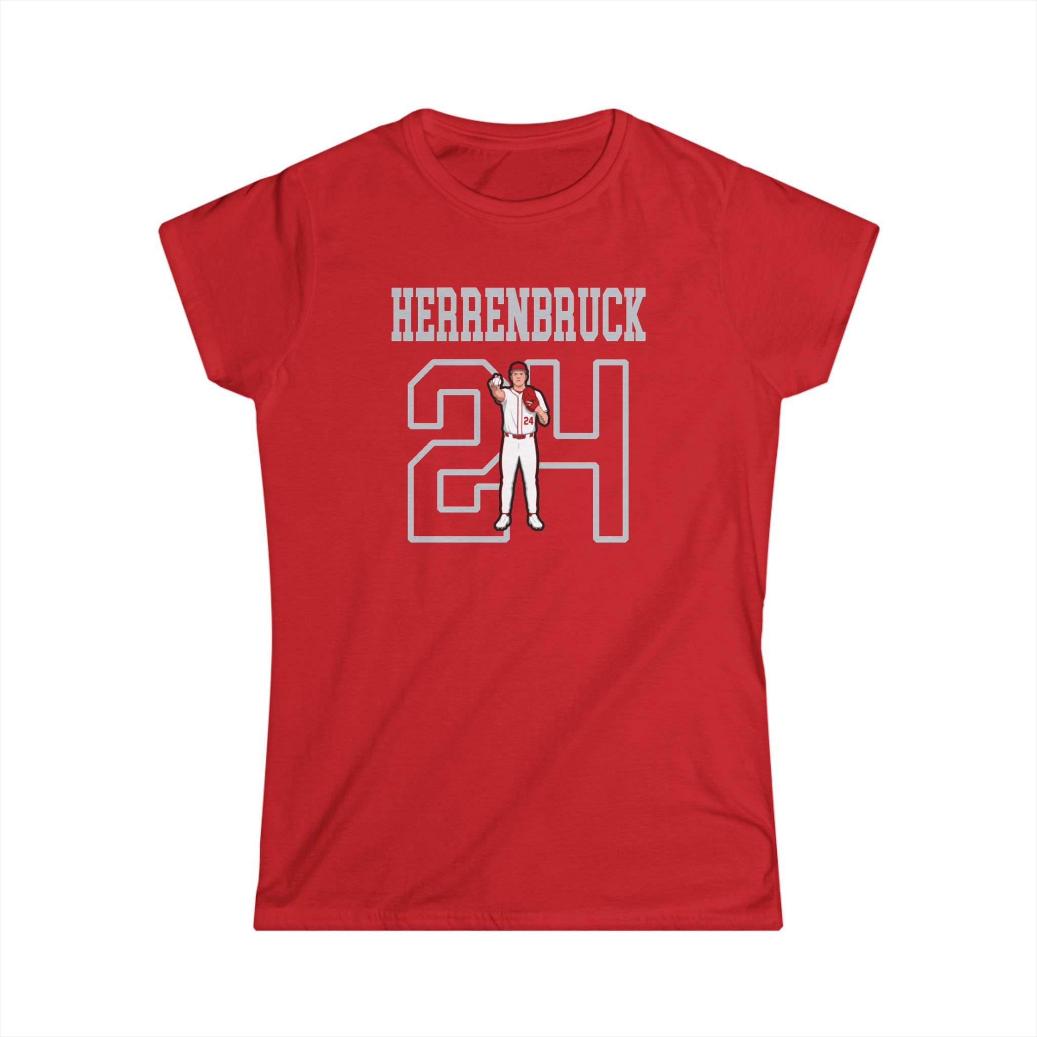 Women's Softstyle Tee — character_shirsey in Red