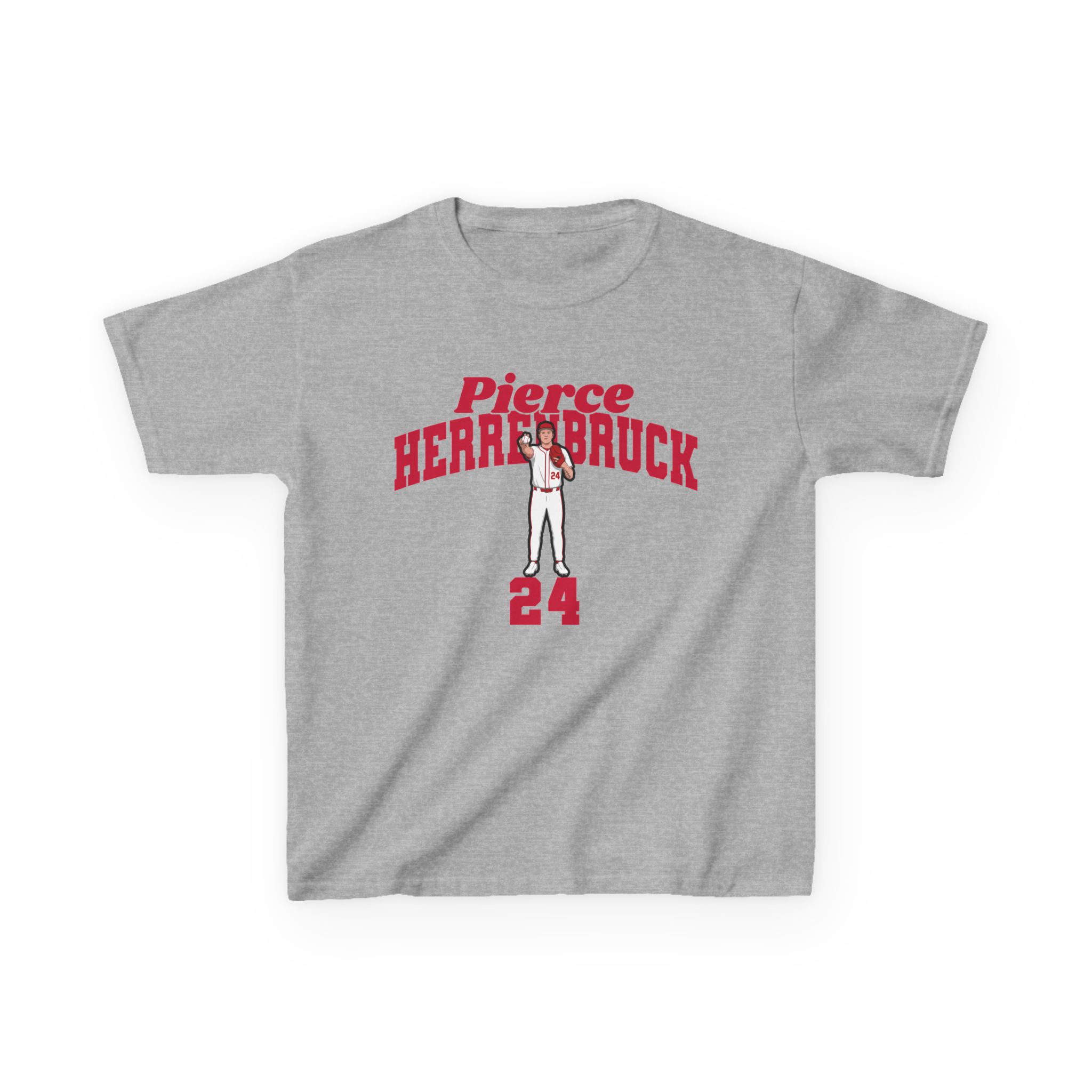 Youth Tee — character_signature_arch in Grey