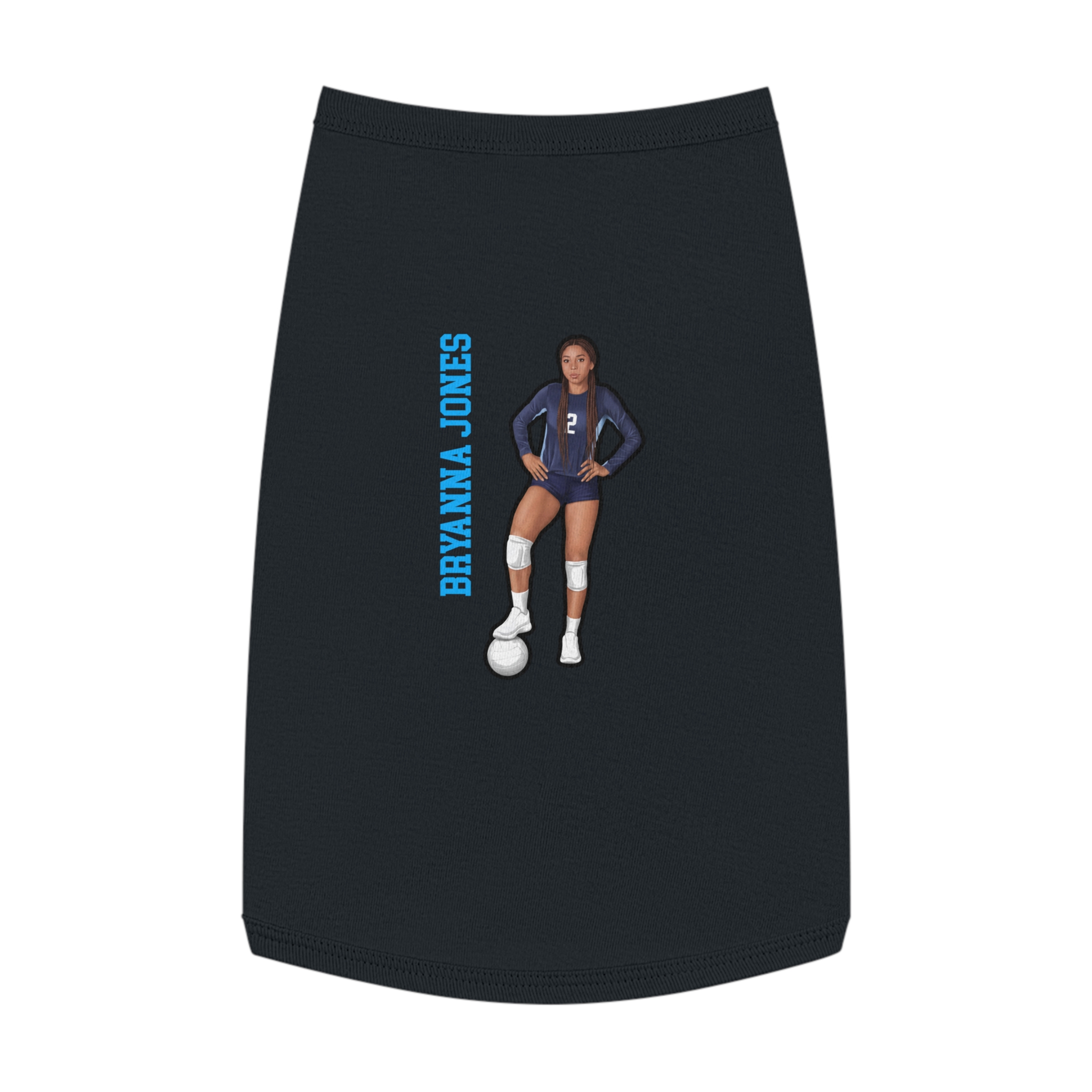 Pet Tank Top — character_name_vertical in White