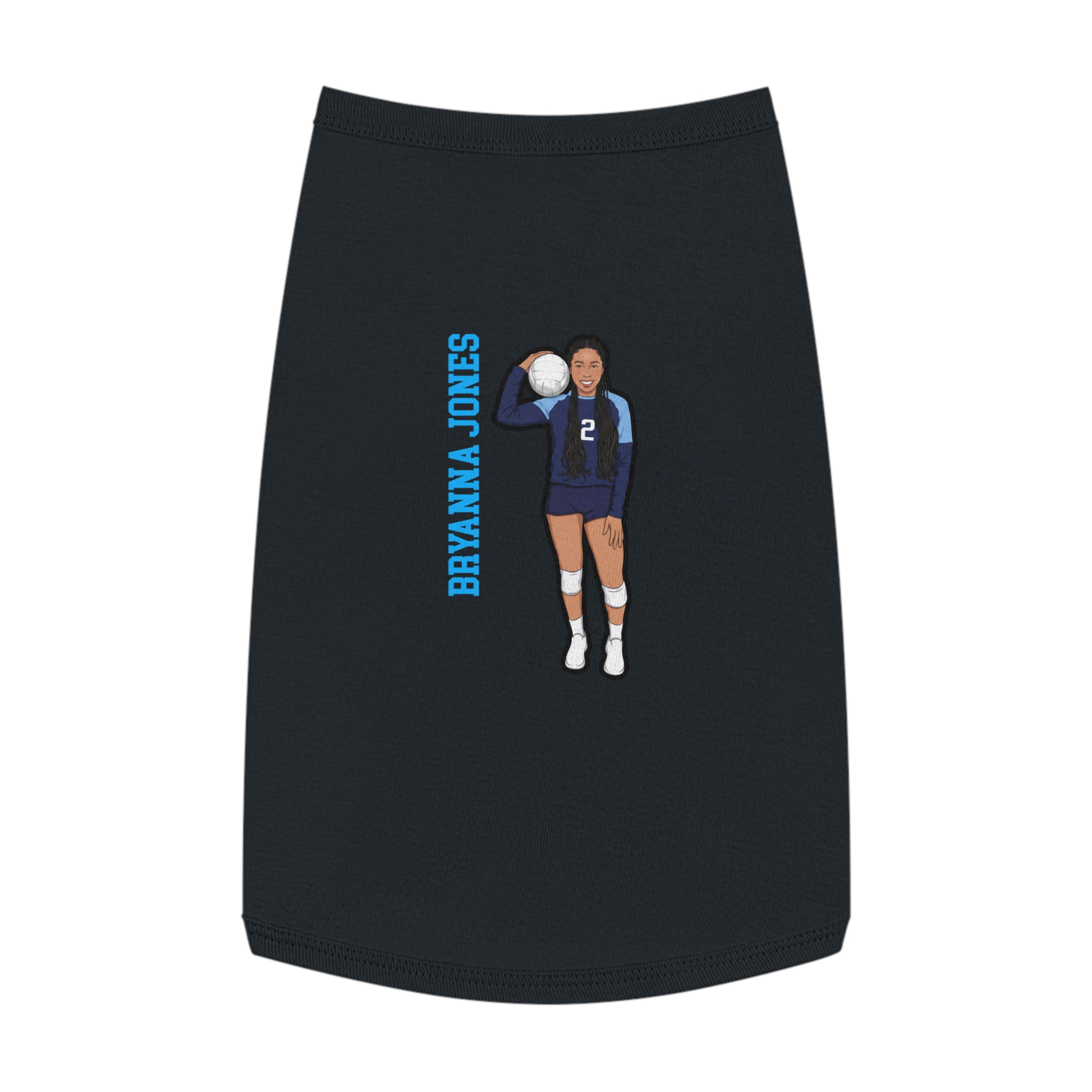 Pet Tank Top — character_name_vertical in Black